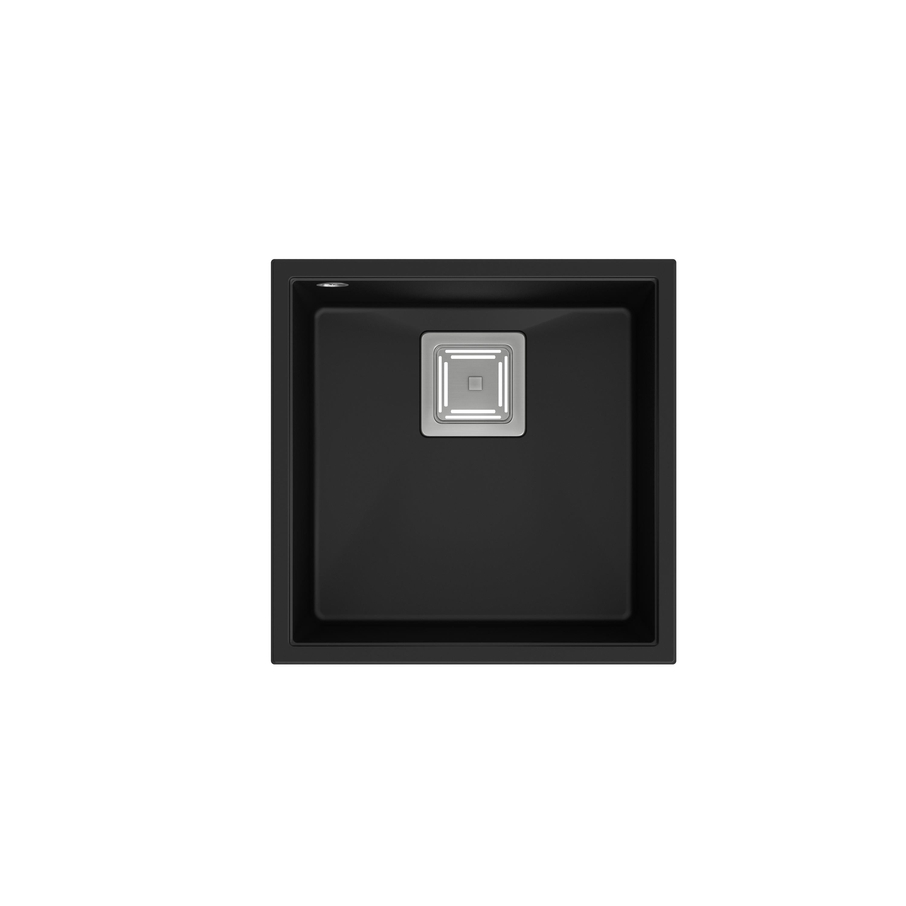 Zlewozmywak granitowy Quadron DAVID 40 GraniteQ pure carbon - czarny