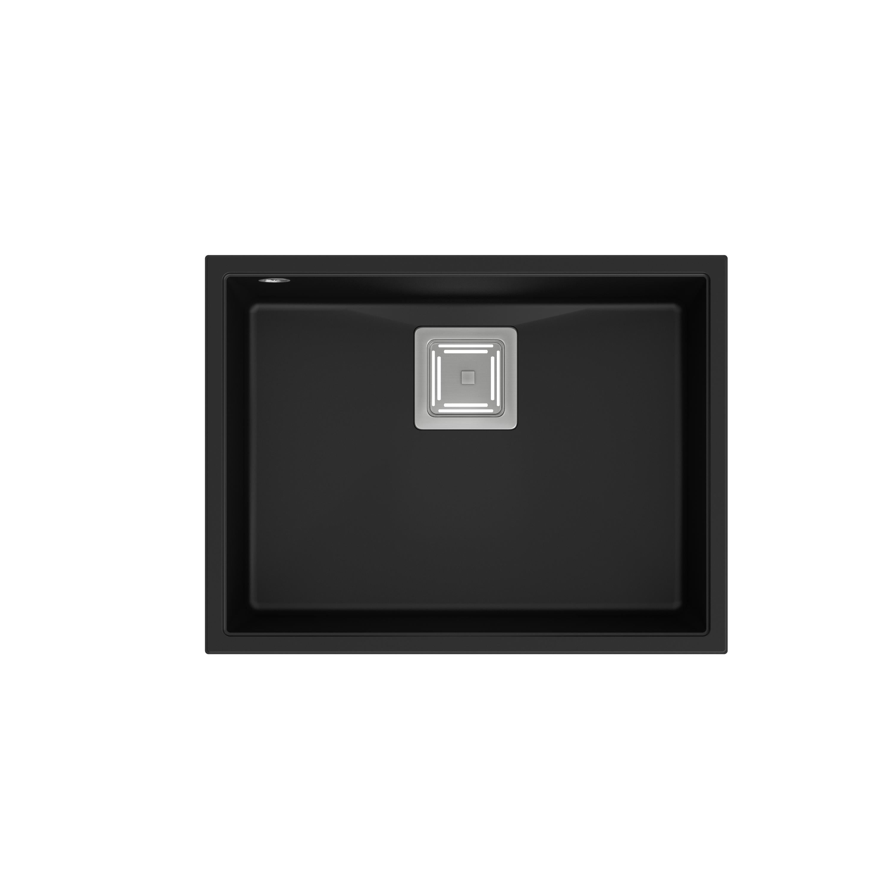 Zlewozmywak granitowy Quadron DAVID 50 GraniteQ pure carbon - czarny