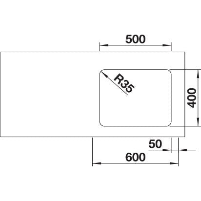 Zlewozmywak BLANCO Etagon 500-U, Stal polerowana