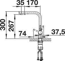 Bateria kuchenna BLANCO FONTAS II - czarny mat