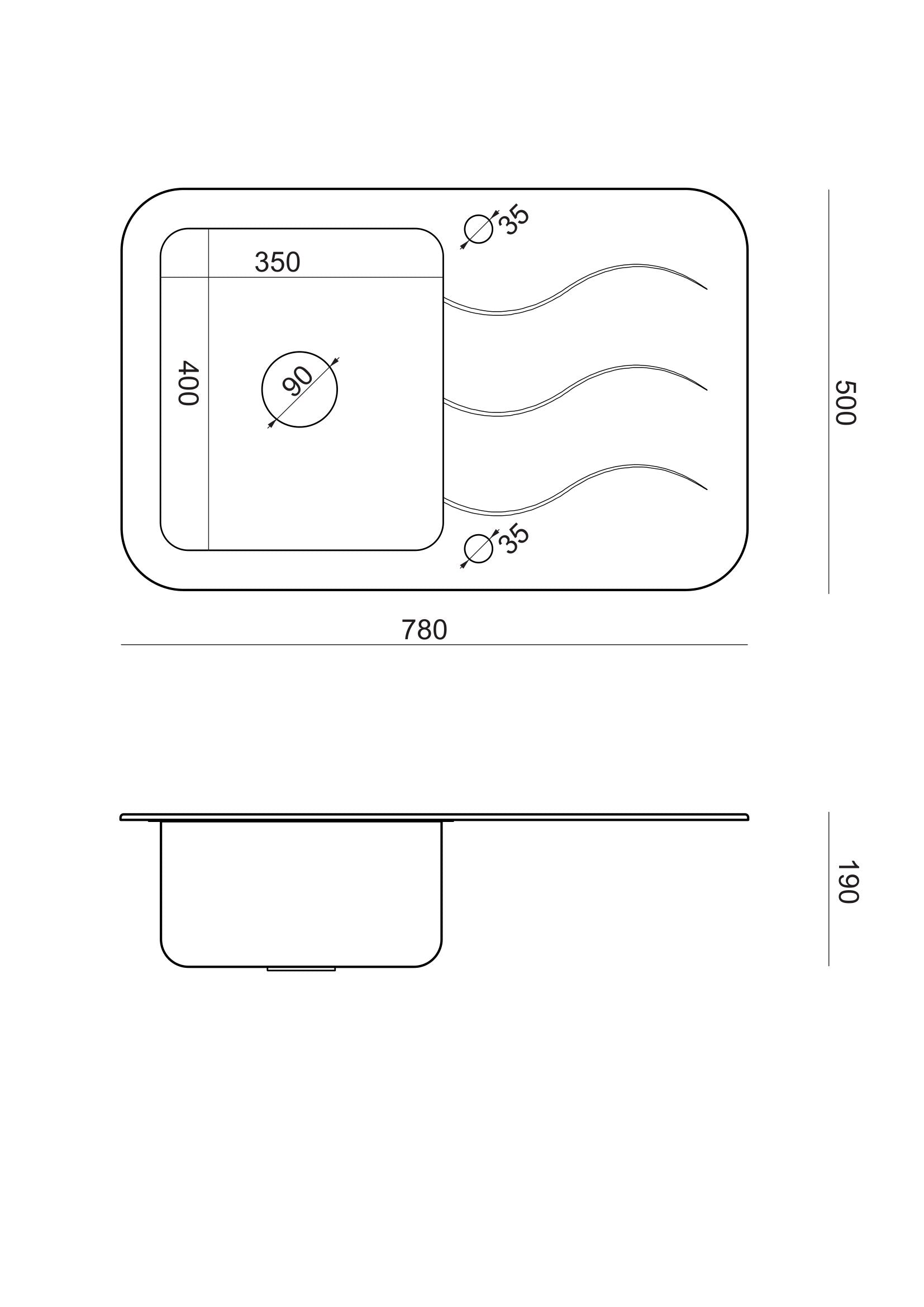 Zlewozmywak szklany czarny z komorą stalową Quadron Glen 211 HardQ z syfonem Push 2 Open