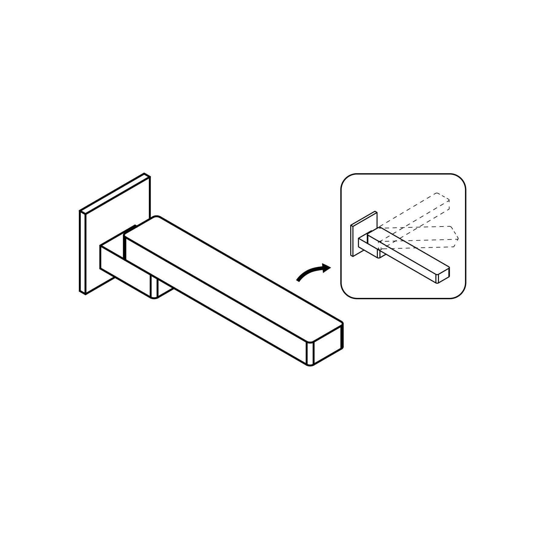 Wylewka wannowo-umywalkowa składana - 215 mm Deante Cascada NAC_084K 3