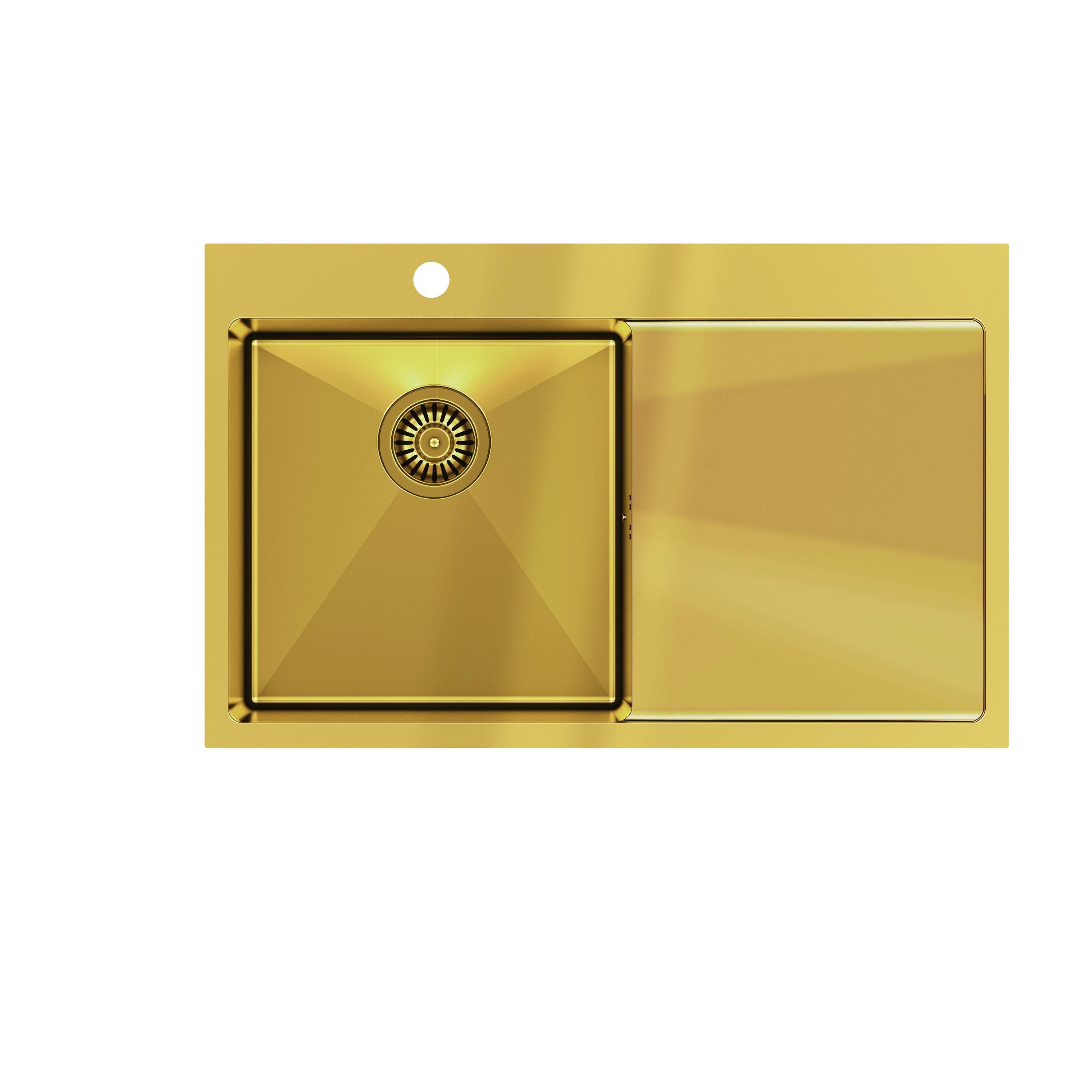 Zlewozmywak stalowy Quadron RUSSEL 111 SteelQ PVD złoty HB7912PVDBSG1