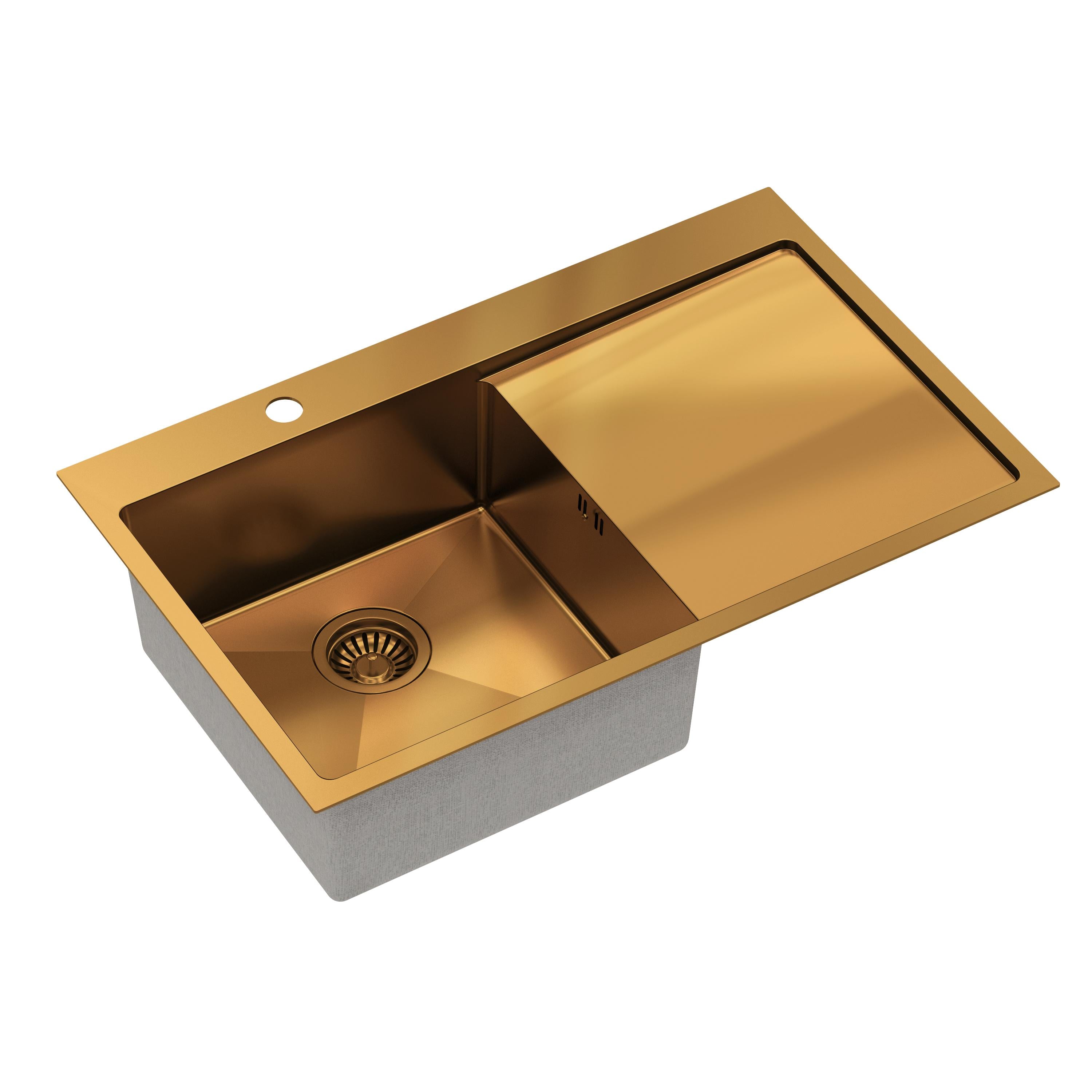 Zlewozmywak stalowy Quadron RUSSEL 111 SteelQ PVD miedziany HB7912PVDBSC1