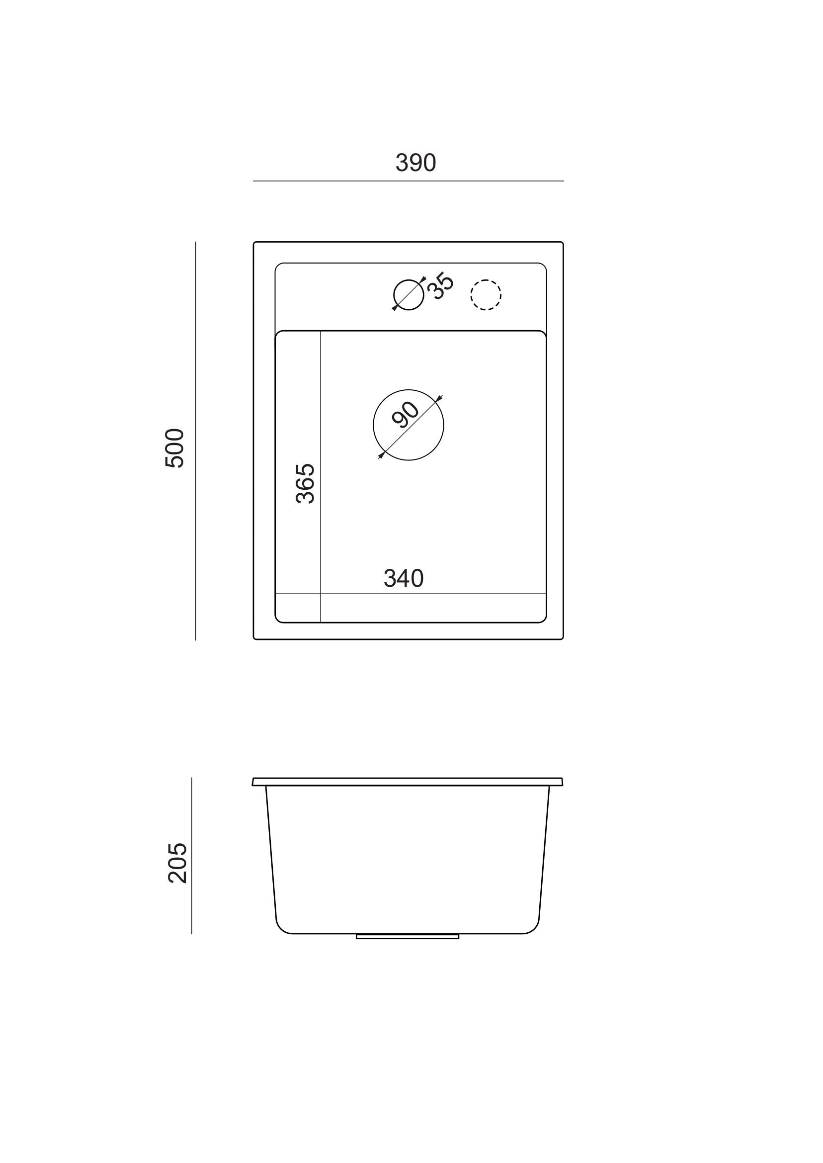 Zlewozmywak granitowy czarny Quadron JOHNNY 90 Steingran