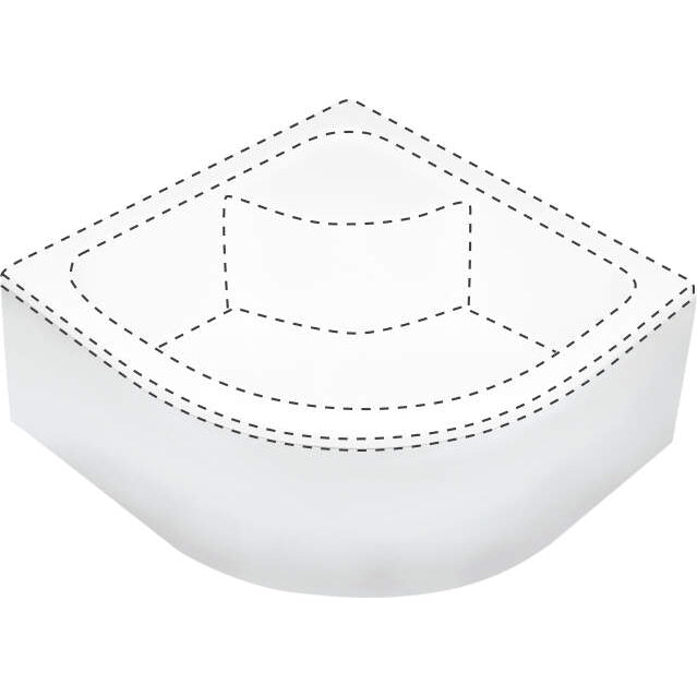 Osłona brodzika półokrągła 90x90 cm Deante Deep KTD_041O 1