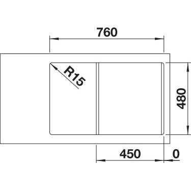 Zlewozmywak BLANCO LEGRA 45 S Silgranit odwracalny