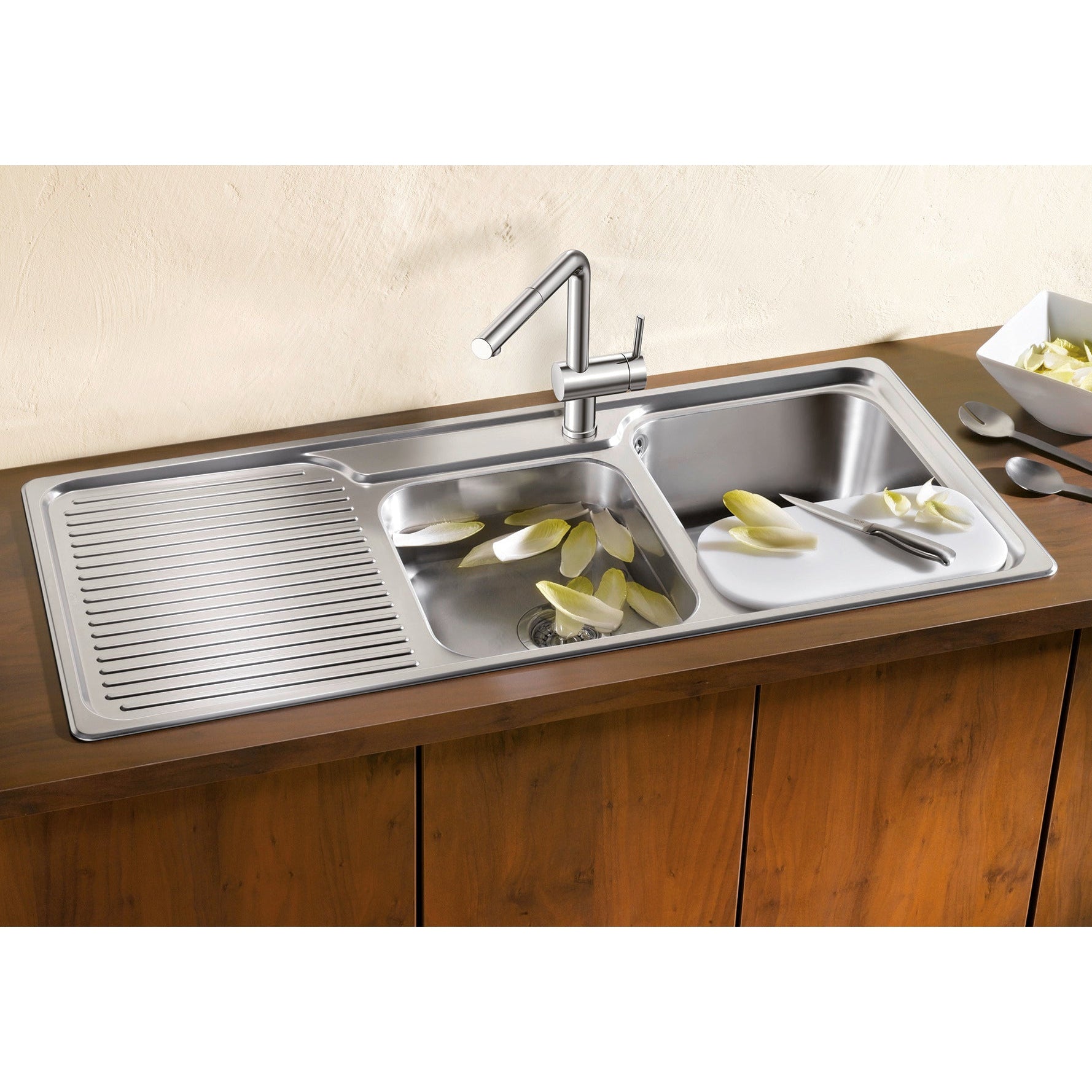 Bateria kuchenna BLANCO LINUS-S, wyciągana wylewka