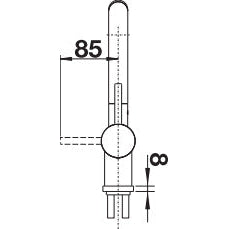 Bateria kuchenna BLANCO LINUS-S, wyciągana wylewka