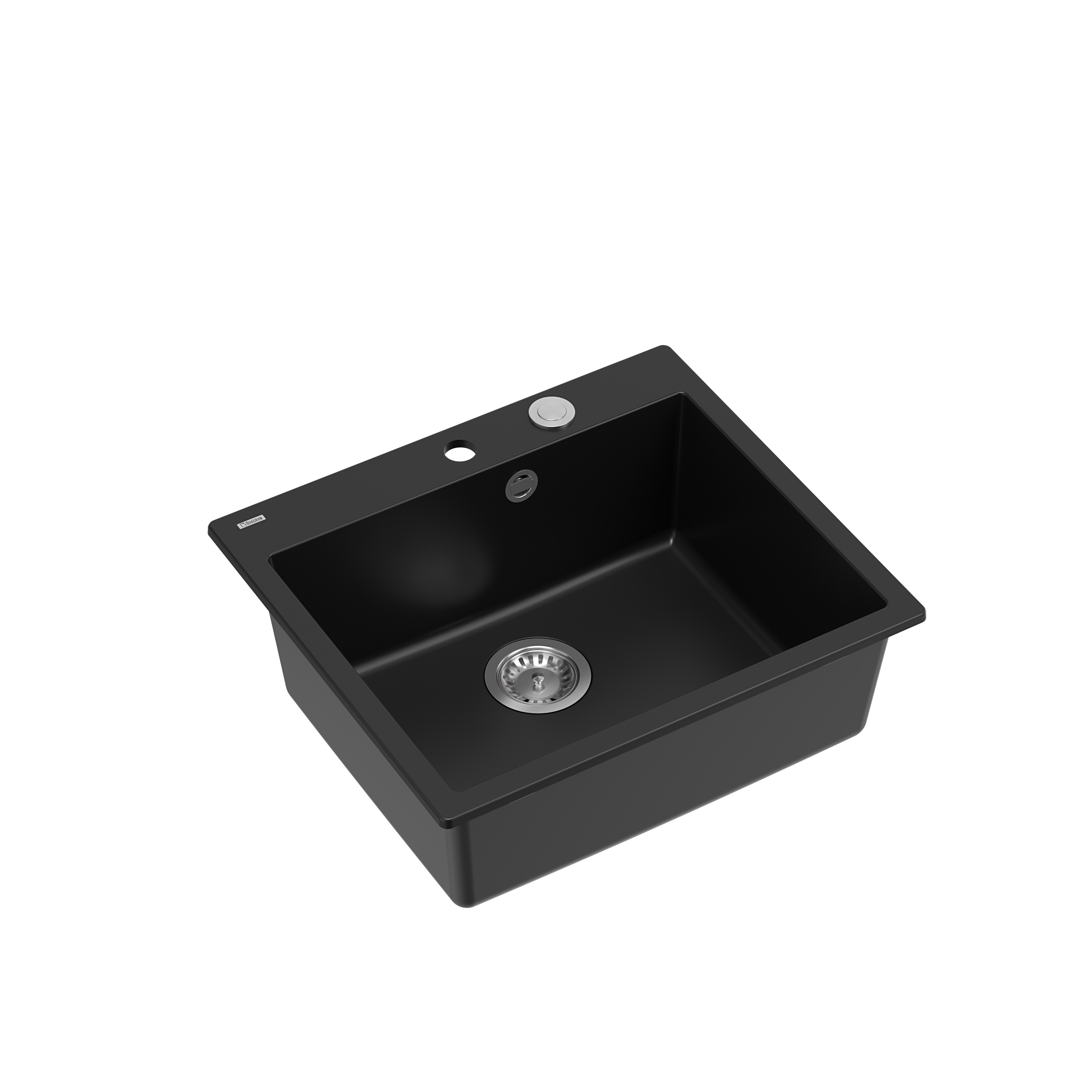 Zlewozmywak granitowy Quadron MORGAN 110 GraniteQ pure carbon - czarny