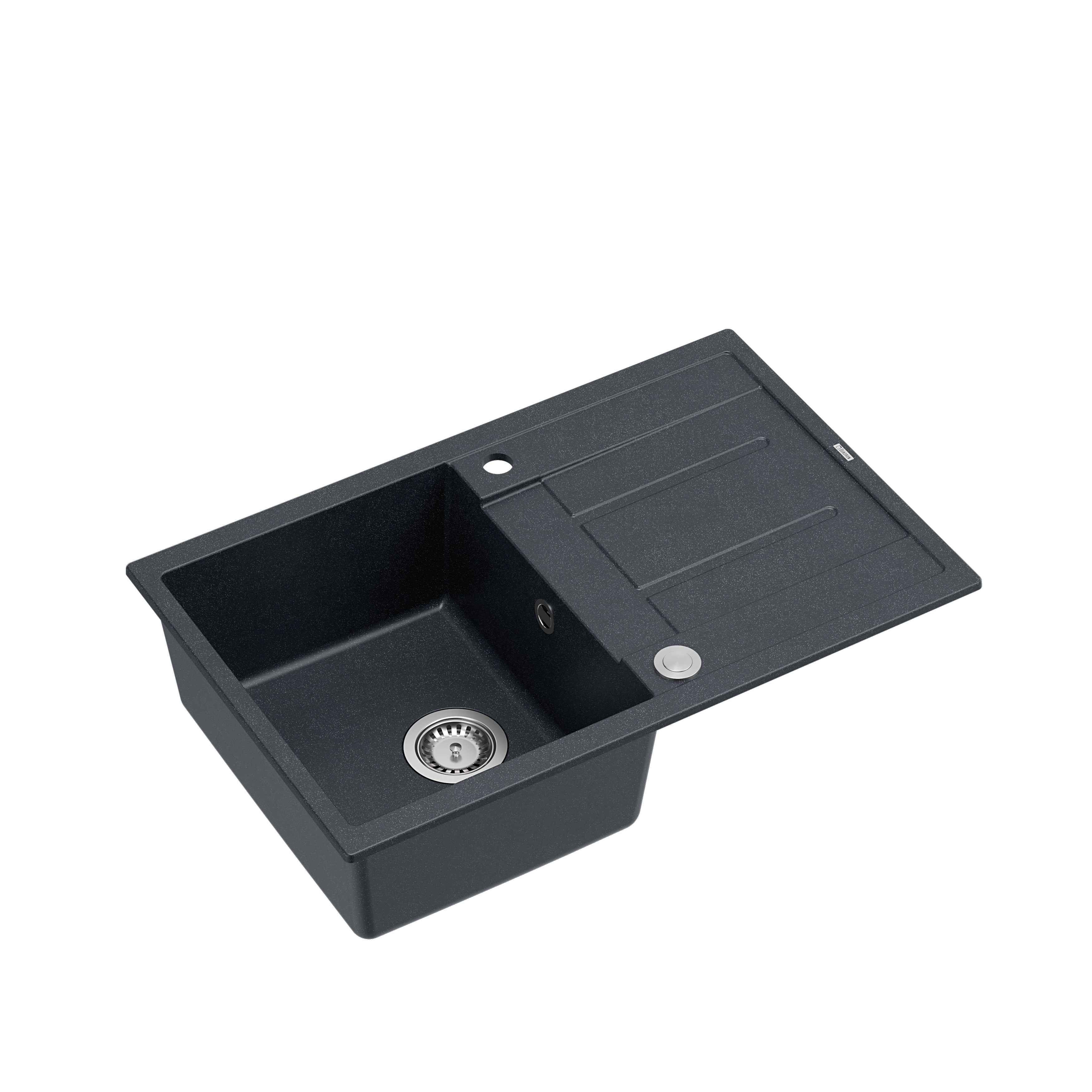 Zlewozmywak granitowy Quadron MORGAN 111 GraniteQ black diamond Push To Open - czarny