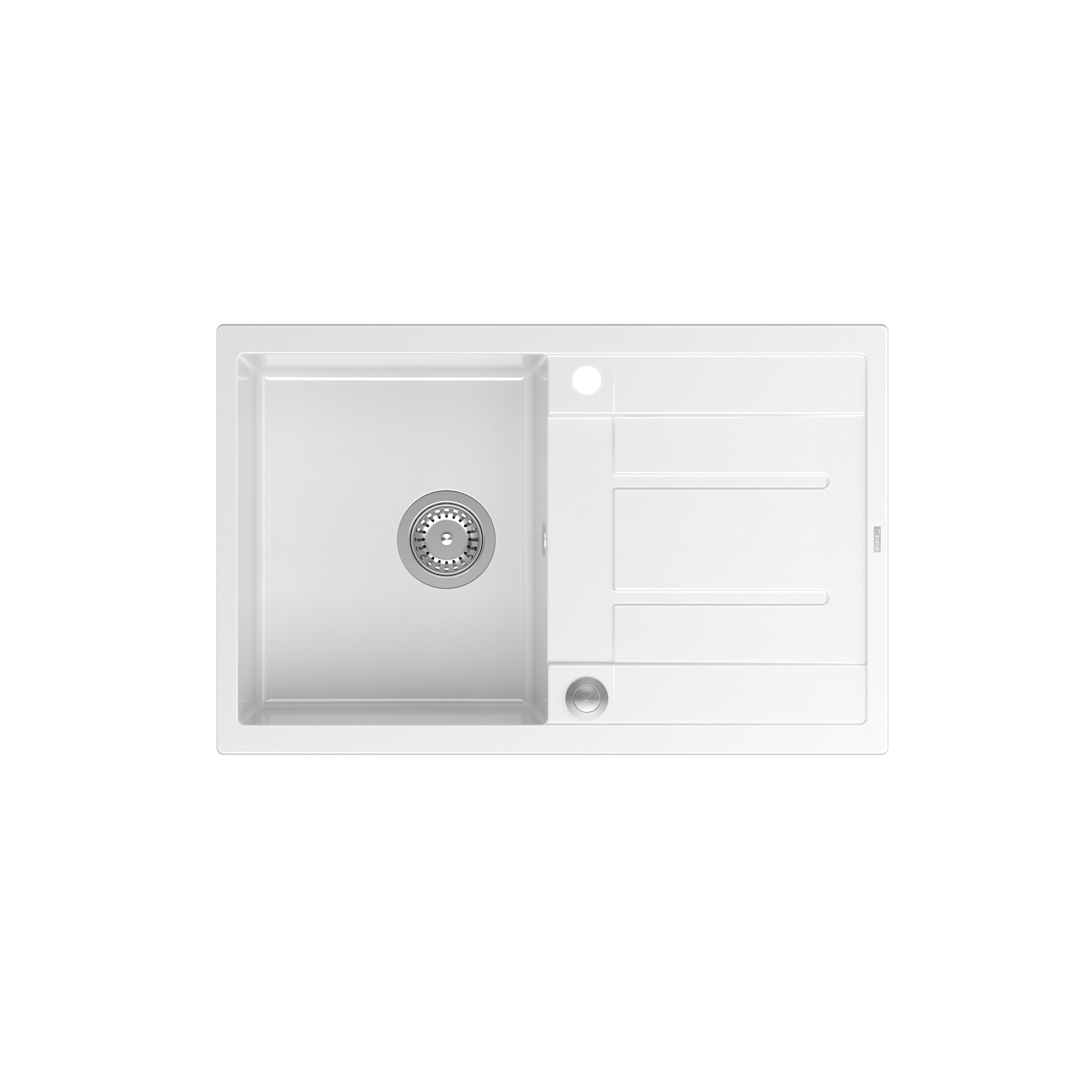 Zlewozmywak granitowy Quadron MORGAN 111 GraniteQ snow white Push To Open - biały