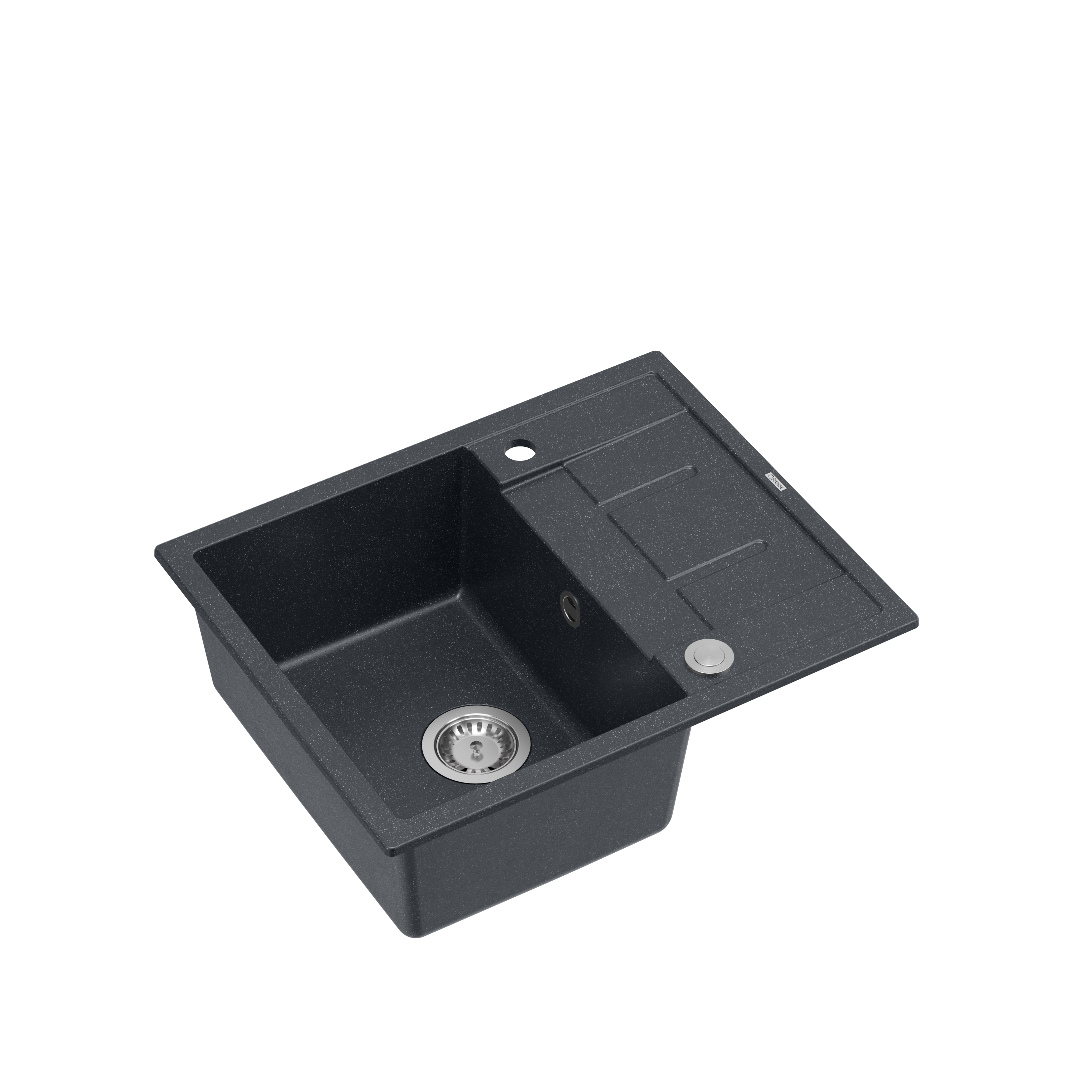 Zlewozmywak granitowy Quadron MORGAN 116 GraniteQ black diamond z Push To Open - czarny