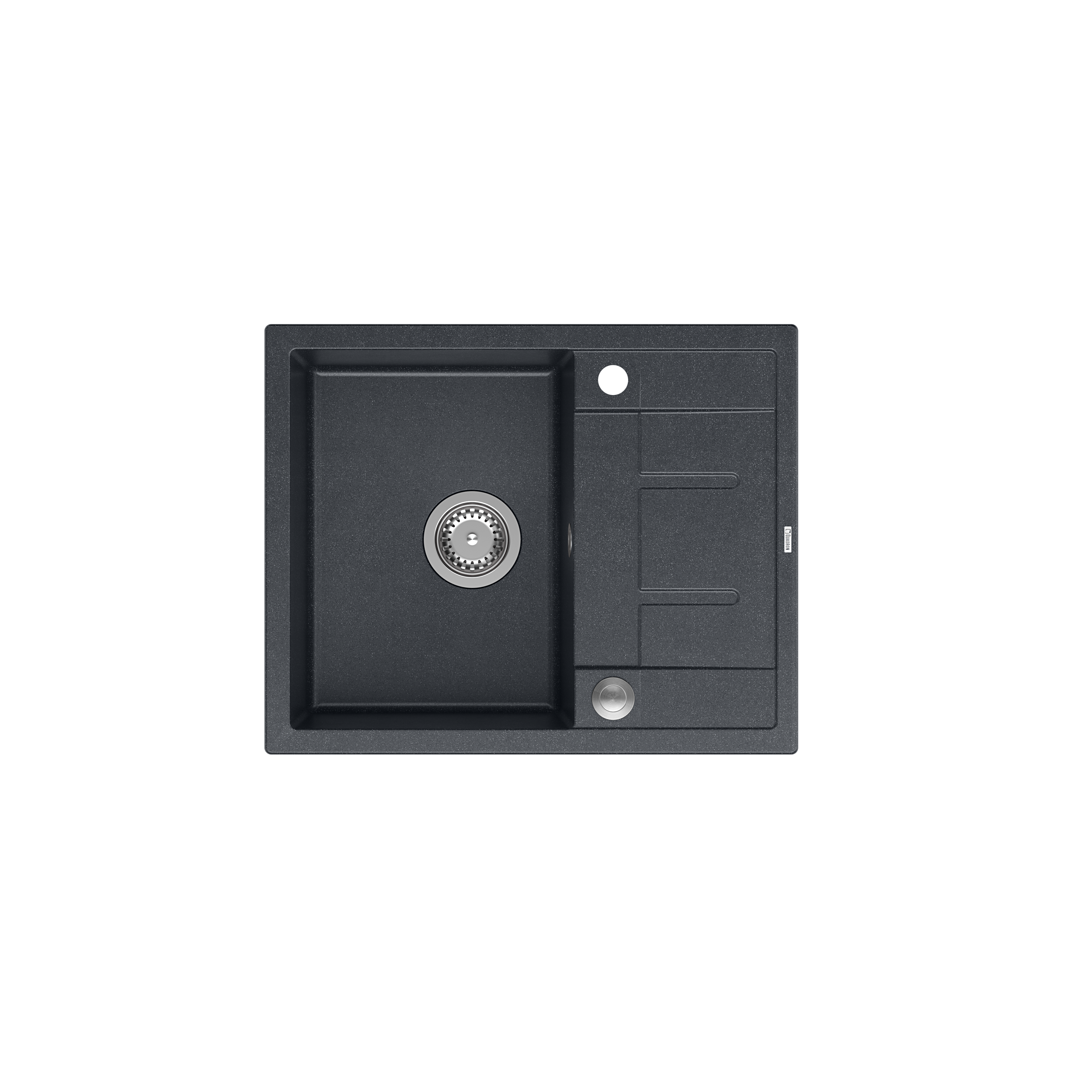 Zlewozmywak granitowy Quadron MORGAN 116 GraniteQ black diamond z Push To Open - czarny