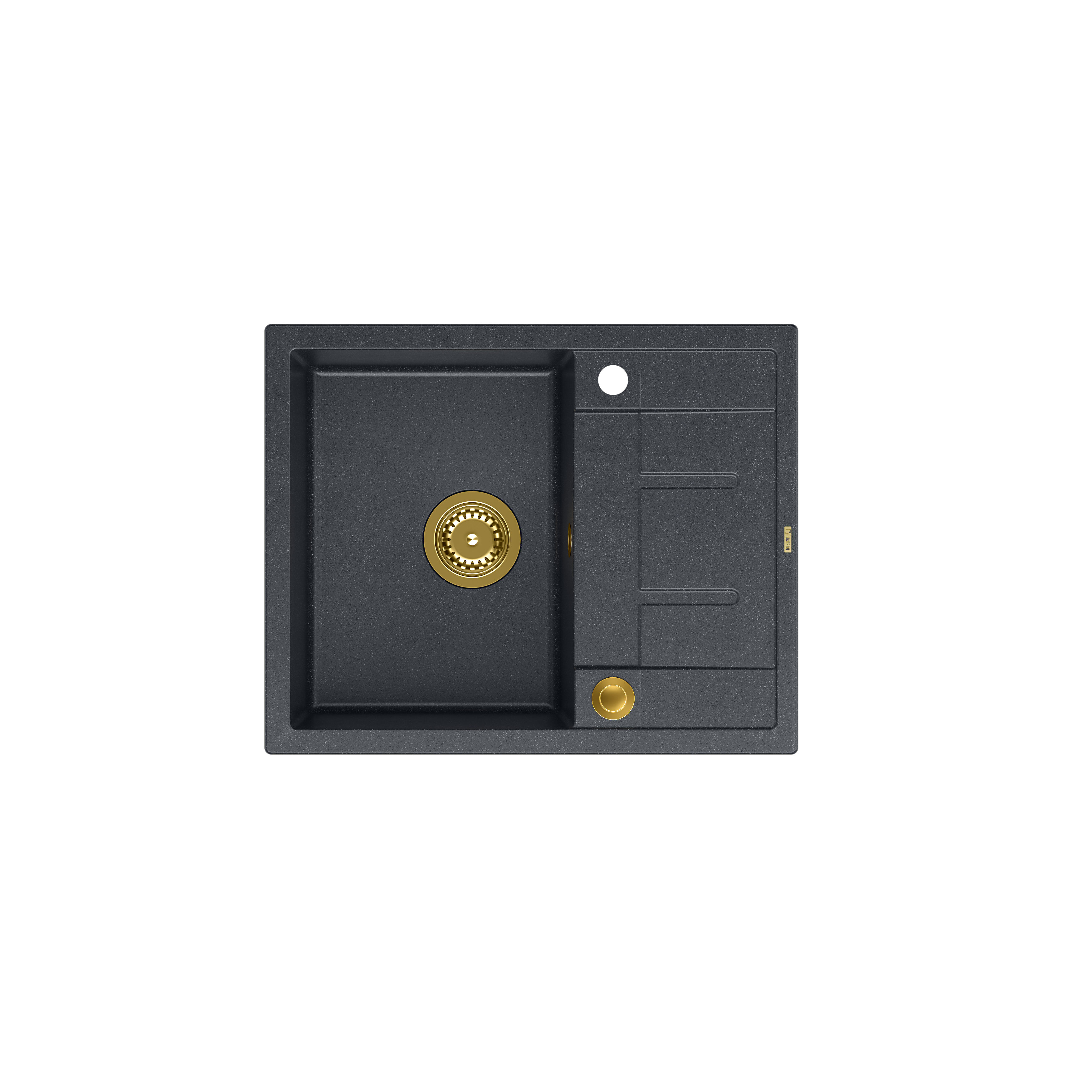 Zlewozmywak granitowy Quadron MORGAN 116 GraniteQ black diamond z Push To Open - czarny