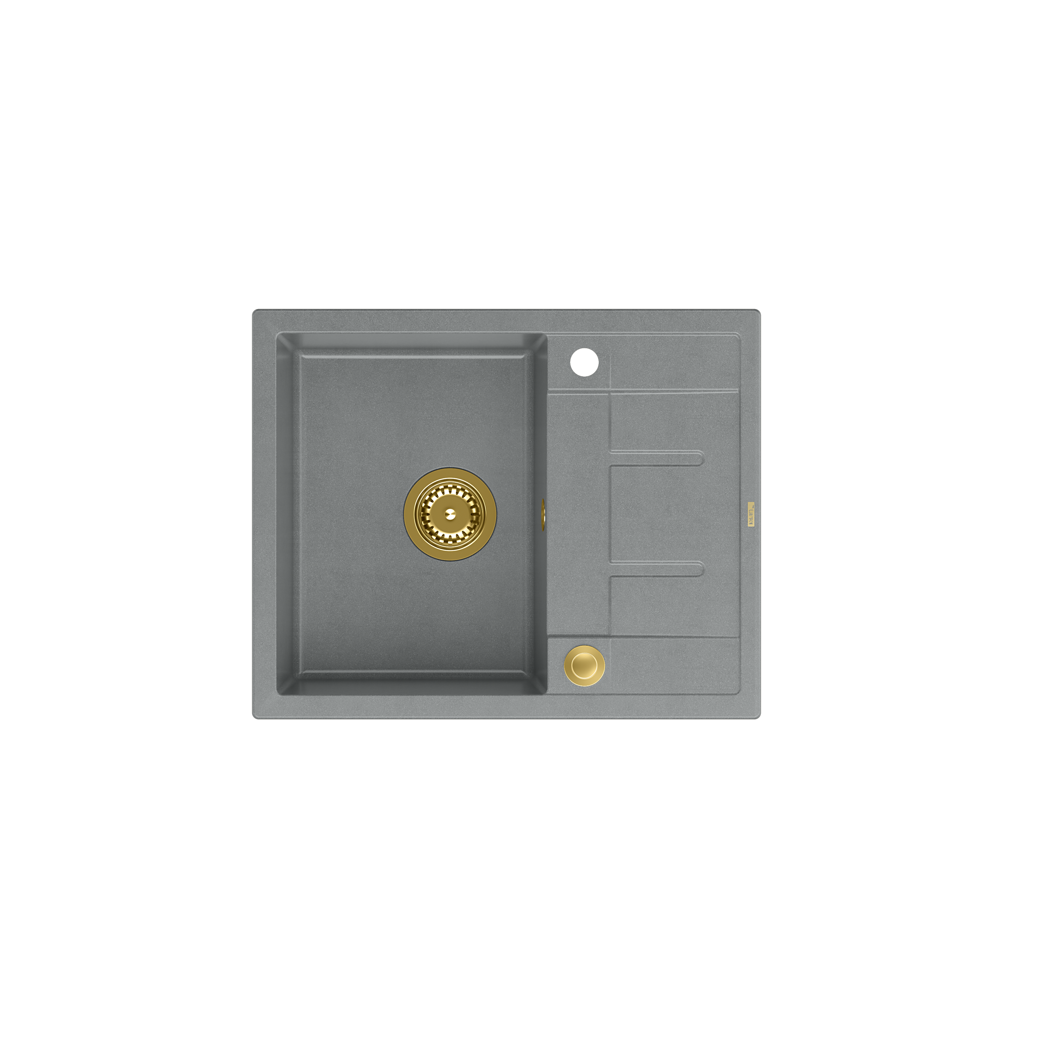 Zlewozmywak granitowy Quadron MORGAN 116 GraniteQ silver stone z Push To Open - szary