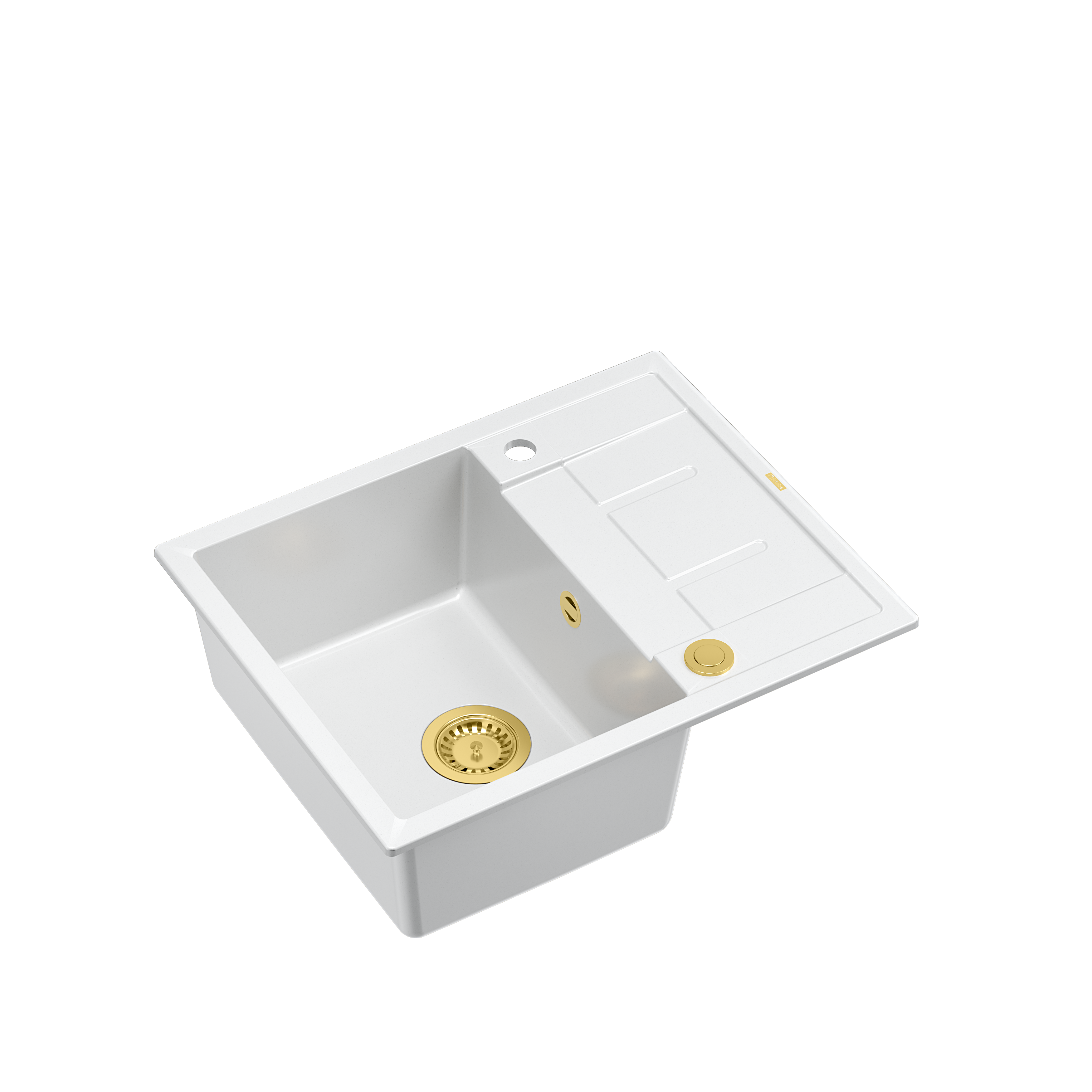 Zlewozmywak granitowy Quadron MORGAN 116 GraniteQ snow white z Push To Open - biały