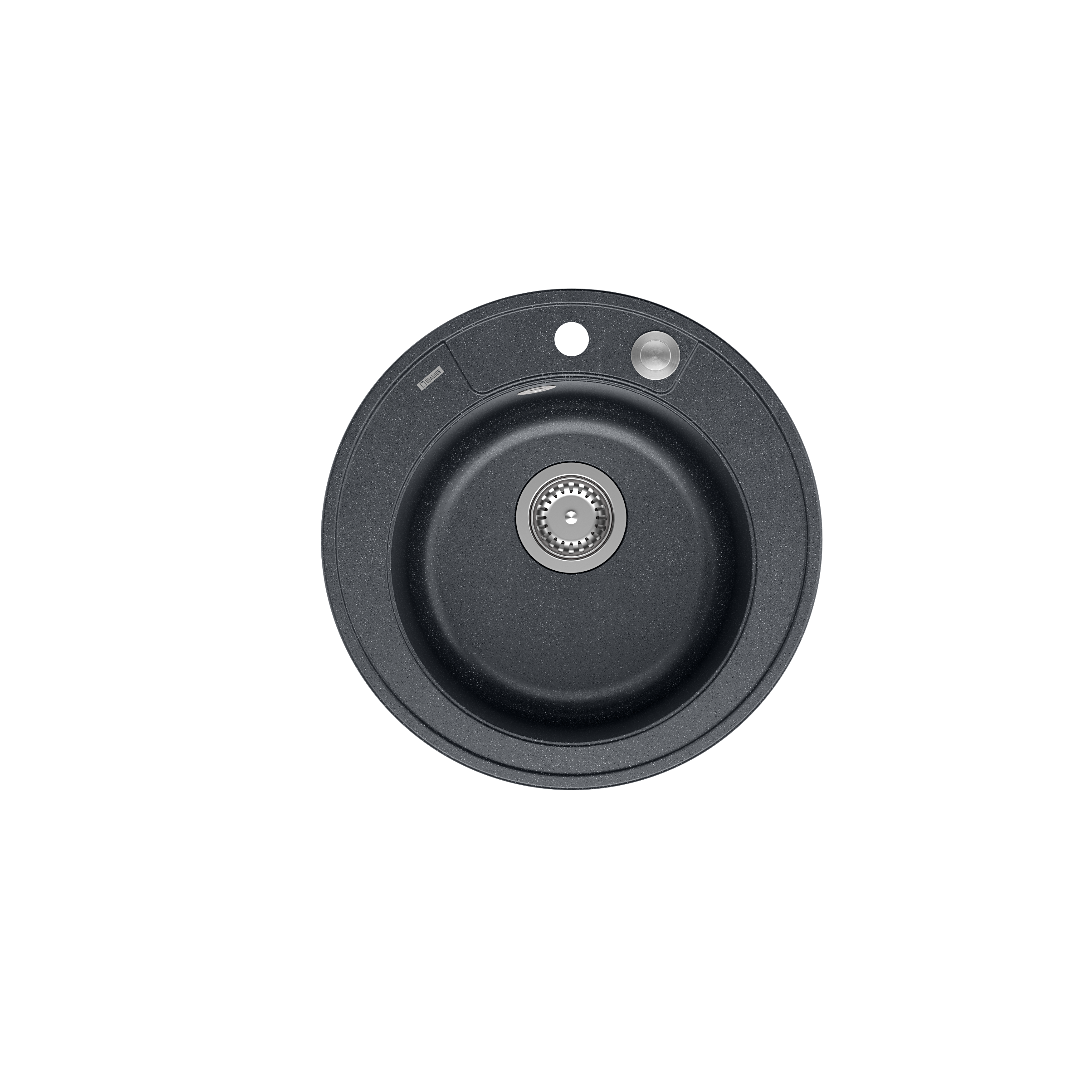 Zlewozmywak granitowy Quadron MORGAN 210 GraniteQ black diamond z Push To Open- czarny połysk