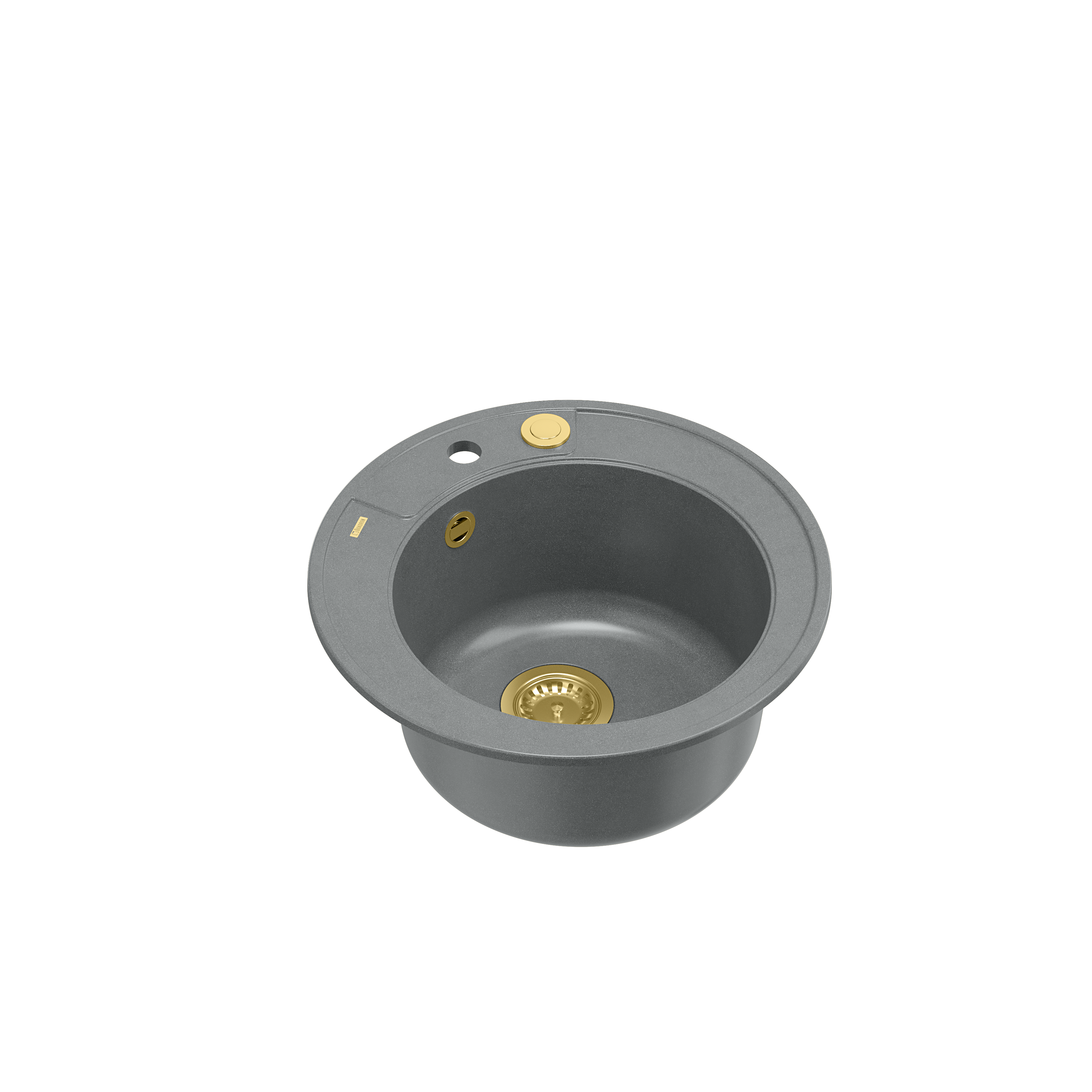 Zlewozmywak granitowy Quadron MORGAN 210 GraniteQ silver stone z Push To Open - szary