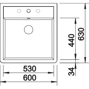 Zlewozmywak ceramiczny farmerski BLANCO Panor 60, dwa otwory