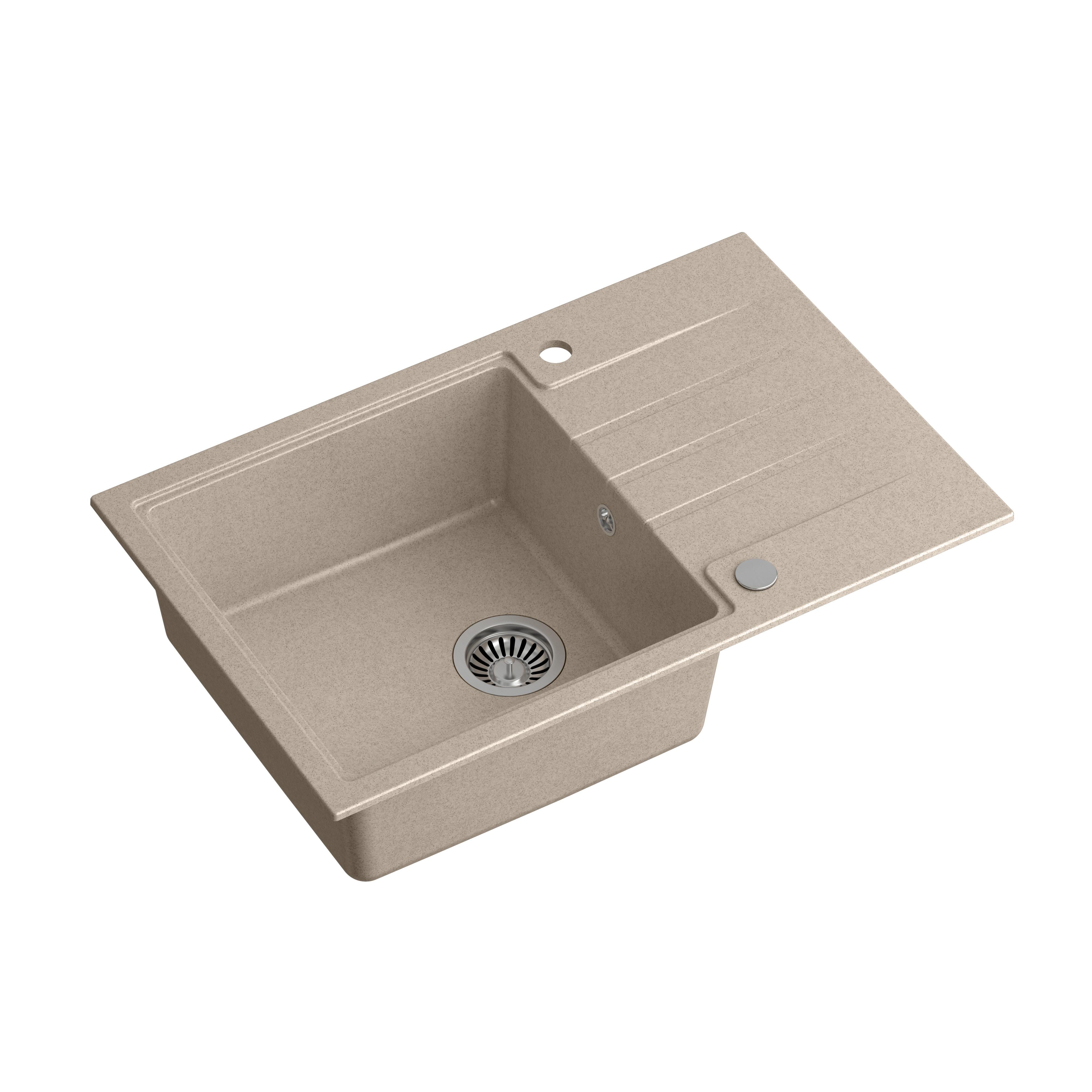 Zlewozmywak Steiner PETER 111 Steingran granitowy z syfonem i zaślepką