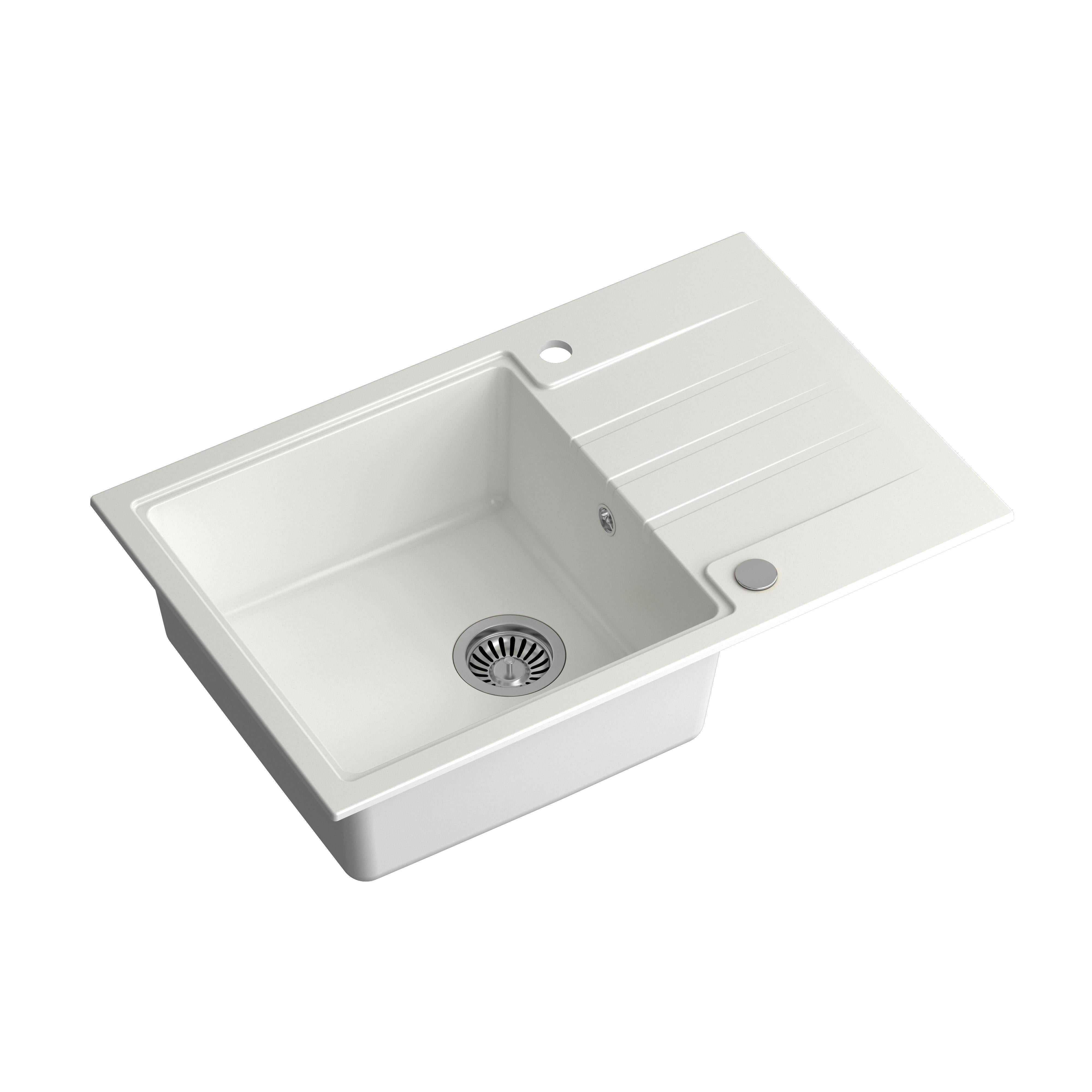 Zlewozmywak Steiner PETER 111 Steingran granitowy z syfonem i zaślepką