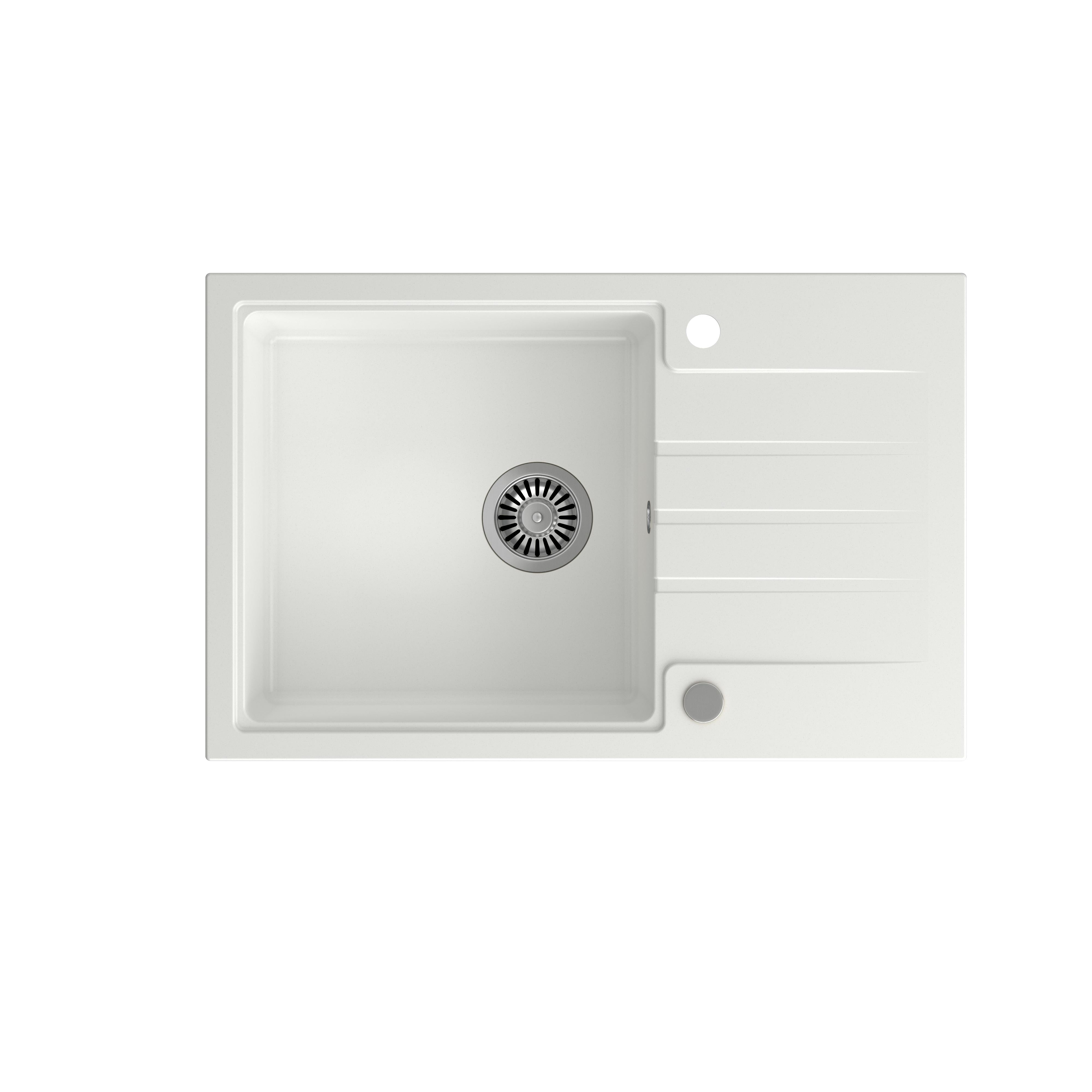 Zlewozmywak Steiner PETER 111 Steingran granitowy z syfonem i zaślepką