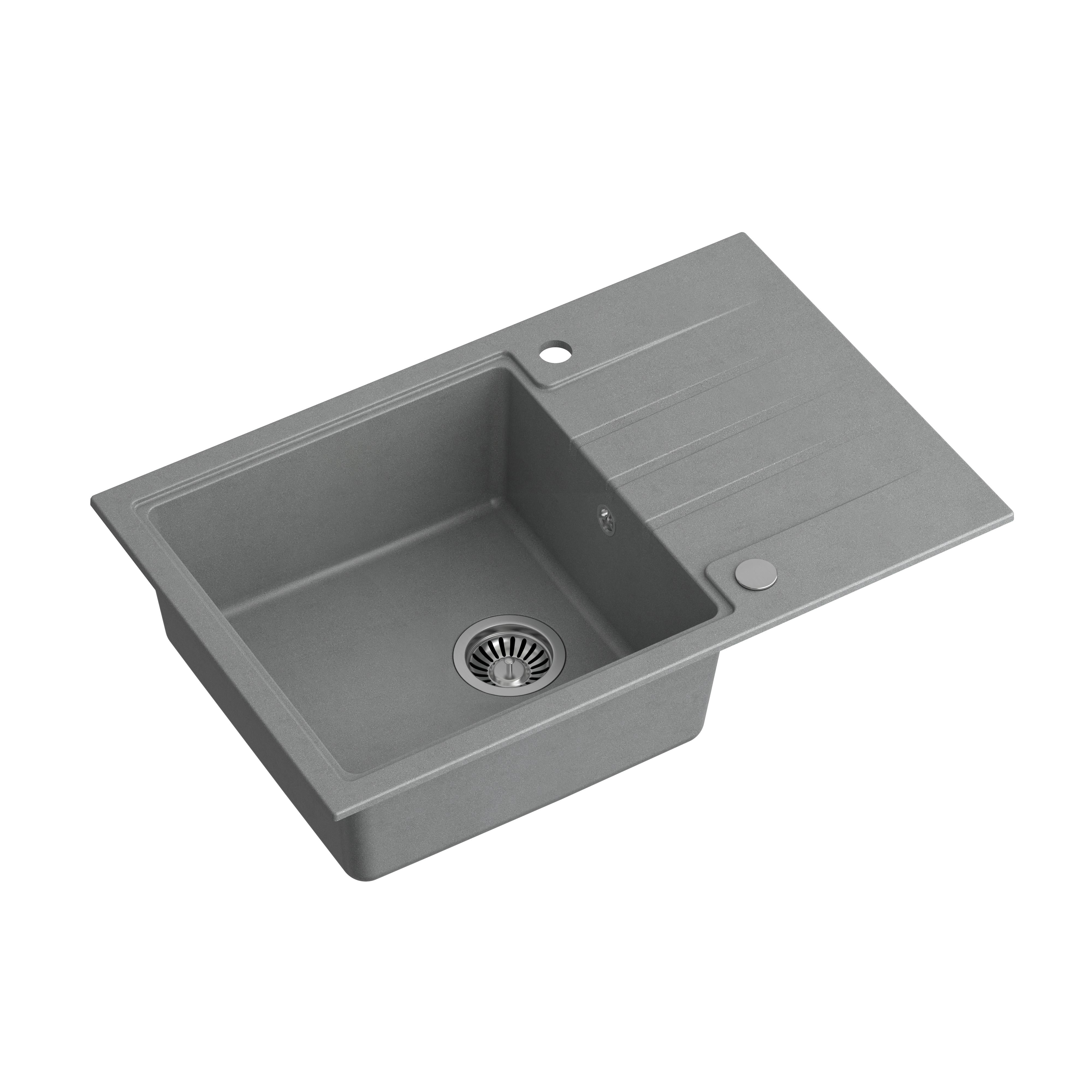 Zlewozmywak Steiner PETER 111 Steingran granitowy z syfonem i zaślepką