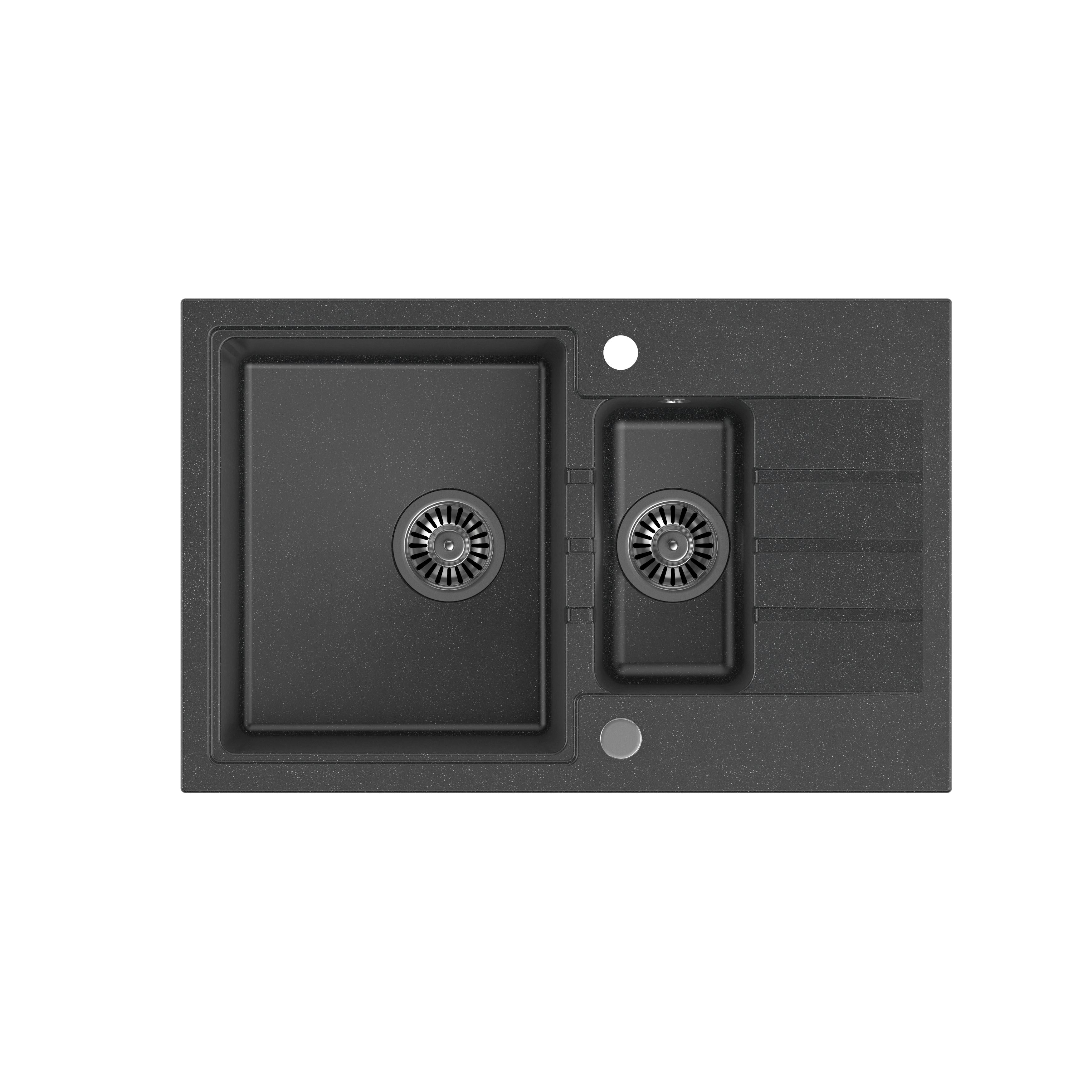 Zlewozmywak Steiner PETER 156 Steingran granitowy z syfonem i zaślepką