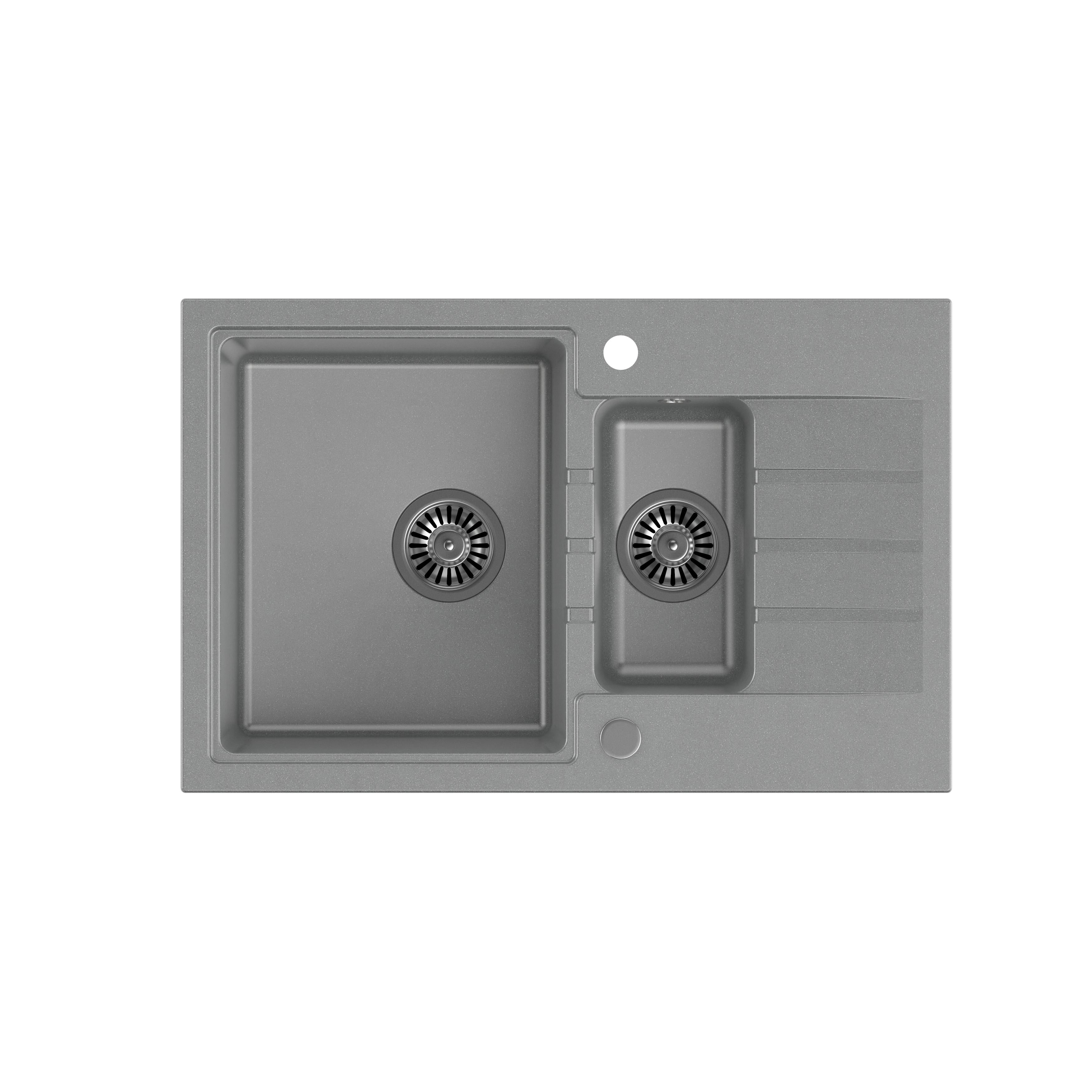 Zlewozmywak Steiner PETER 156 Steingran granitowy z syfonem i zaślepką