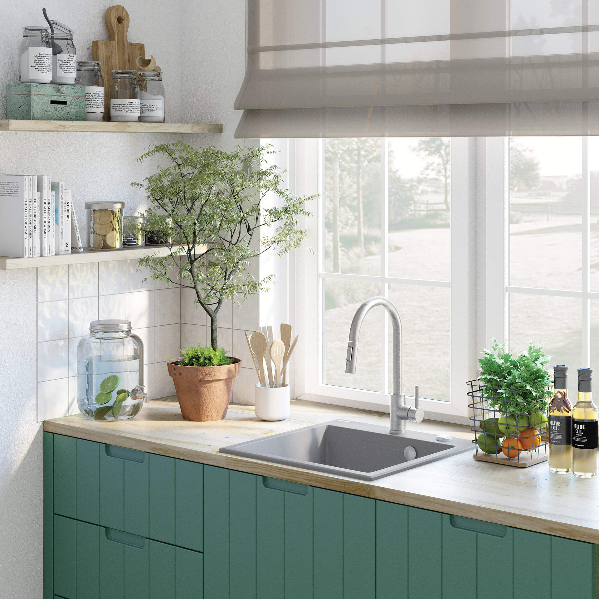 Zlewozmywak granitowy 1-komorowy Deante Evora ZQJ_S103 3