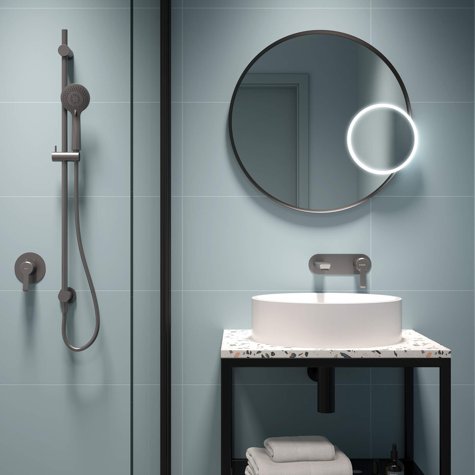 Lusterko kosmetyczne magnetyczne - podświetlenie LED Deante Round ADR_0821 16