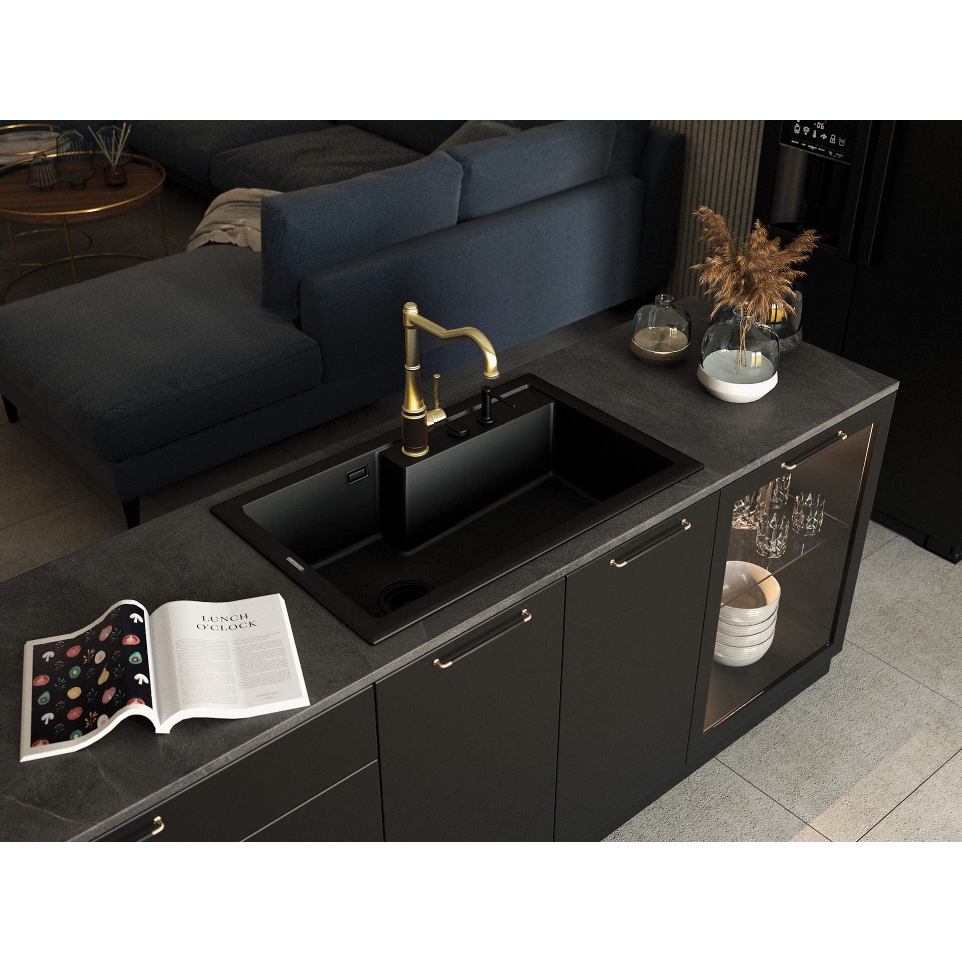 Zlewozmywak granitowy 1-komorowy Deante Eridan ZQE_N10B 3