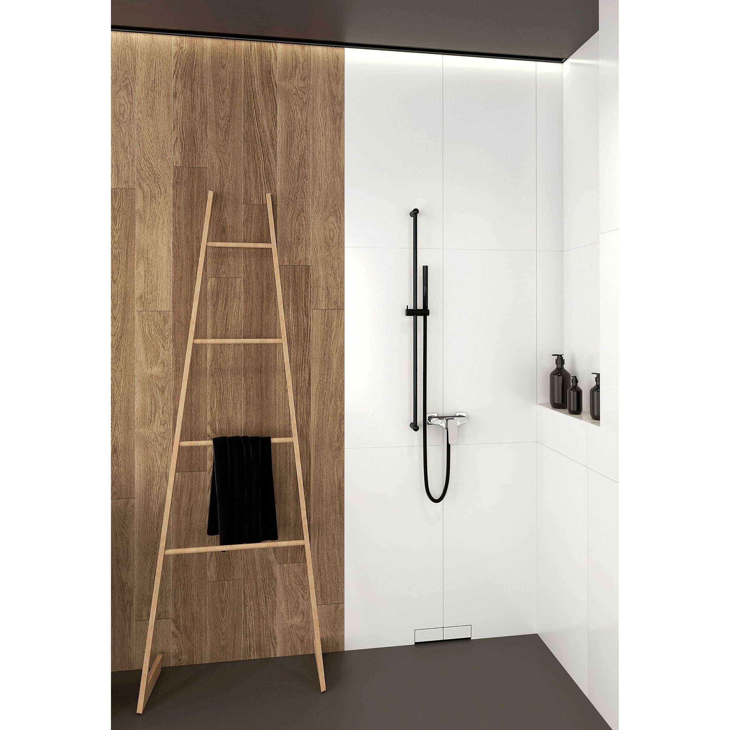 Zestaw prysznicowy 1-funkcyjny z drążkiem Deante Karbo NCC_B51K 6