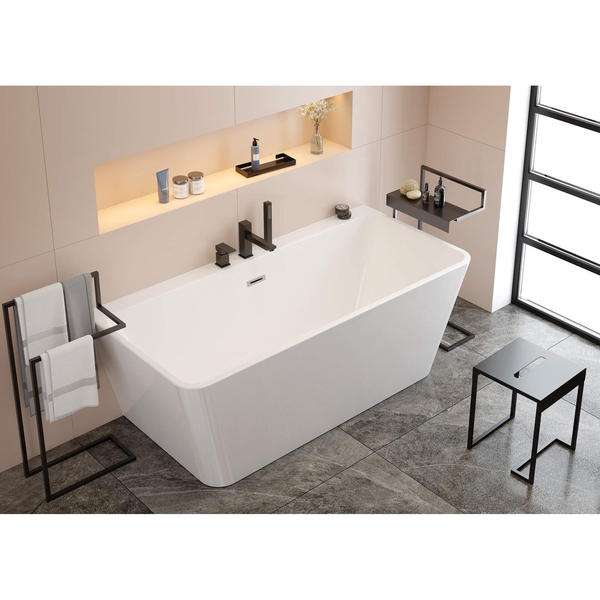 Wieszak podłogowy z półką Deante Mokko ADM_N632 8