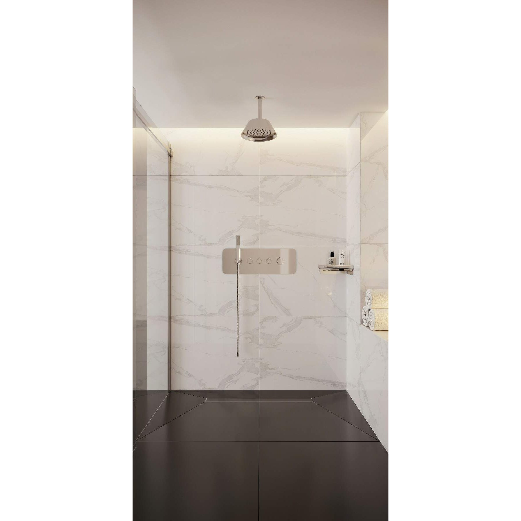 Wylewka prysznicowa ścienna - 400 mm Deante Cascada NAC_045K 2