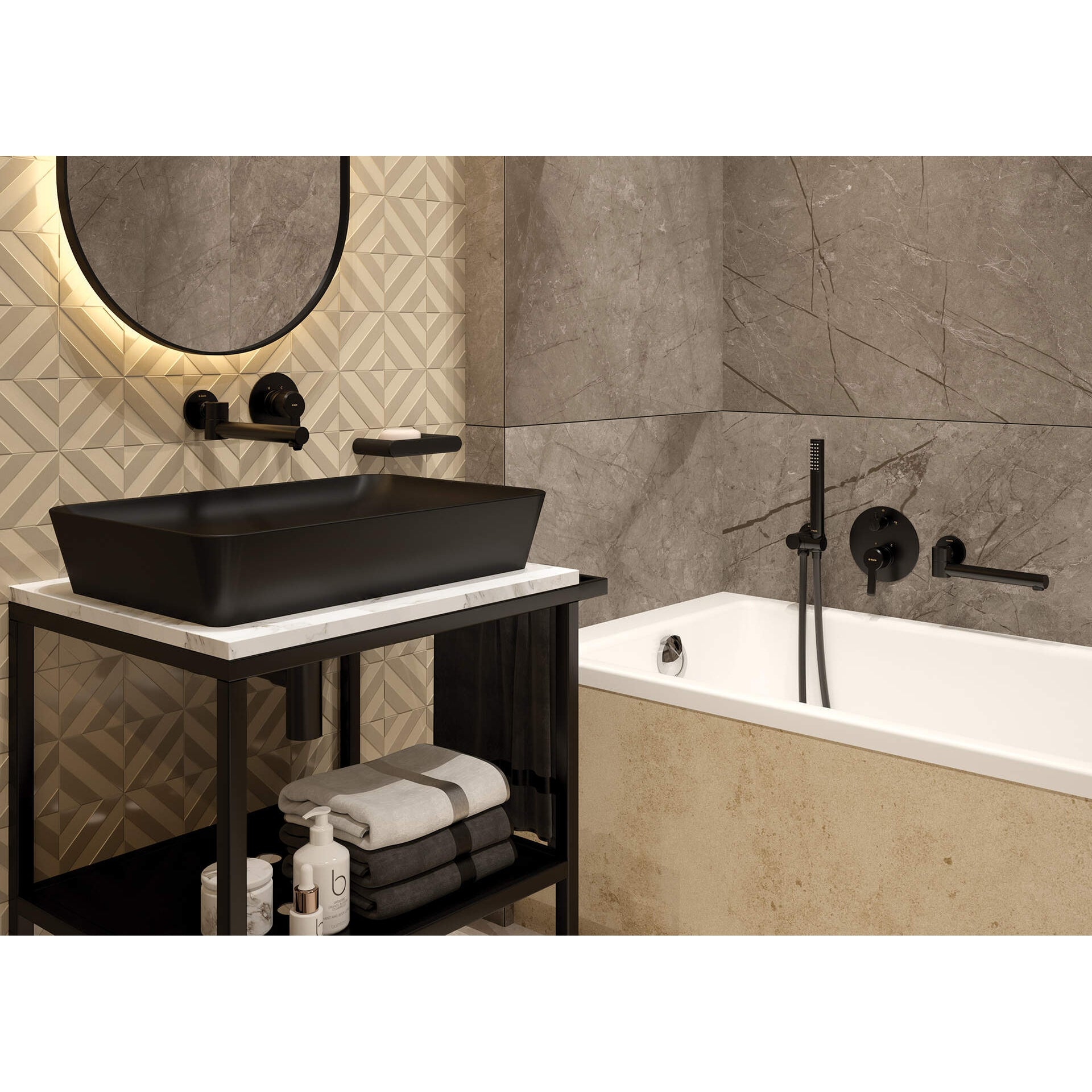 Umywalka ceramiczna nablatowa - 60x40 cm Deante Tess CDS_NU6S 4