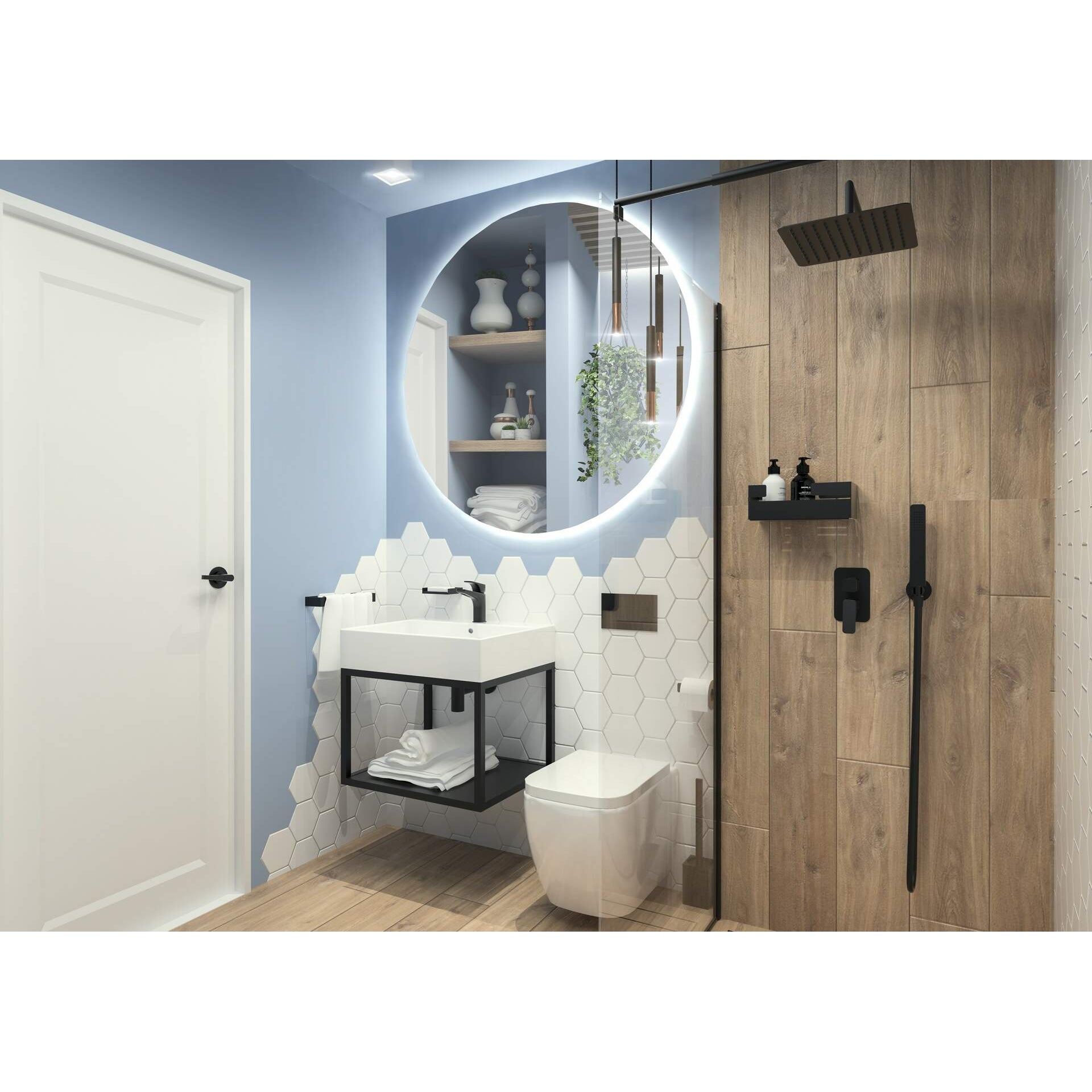 Konsola łazienkowa wisząca - 50x50 cm Deante CSW_X50A 4