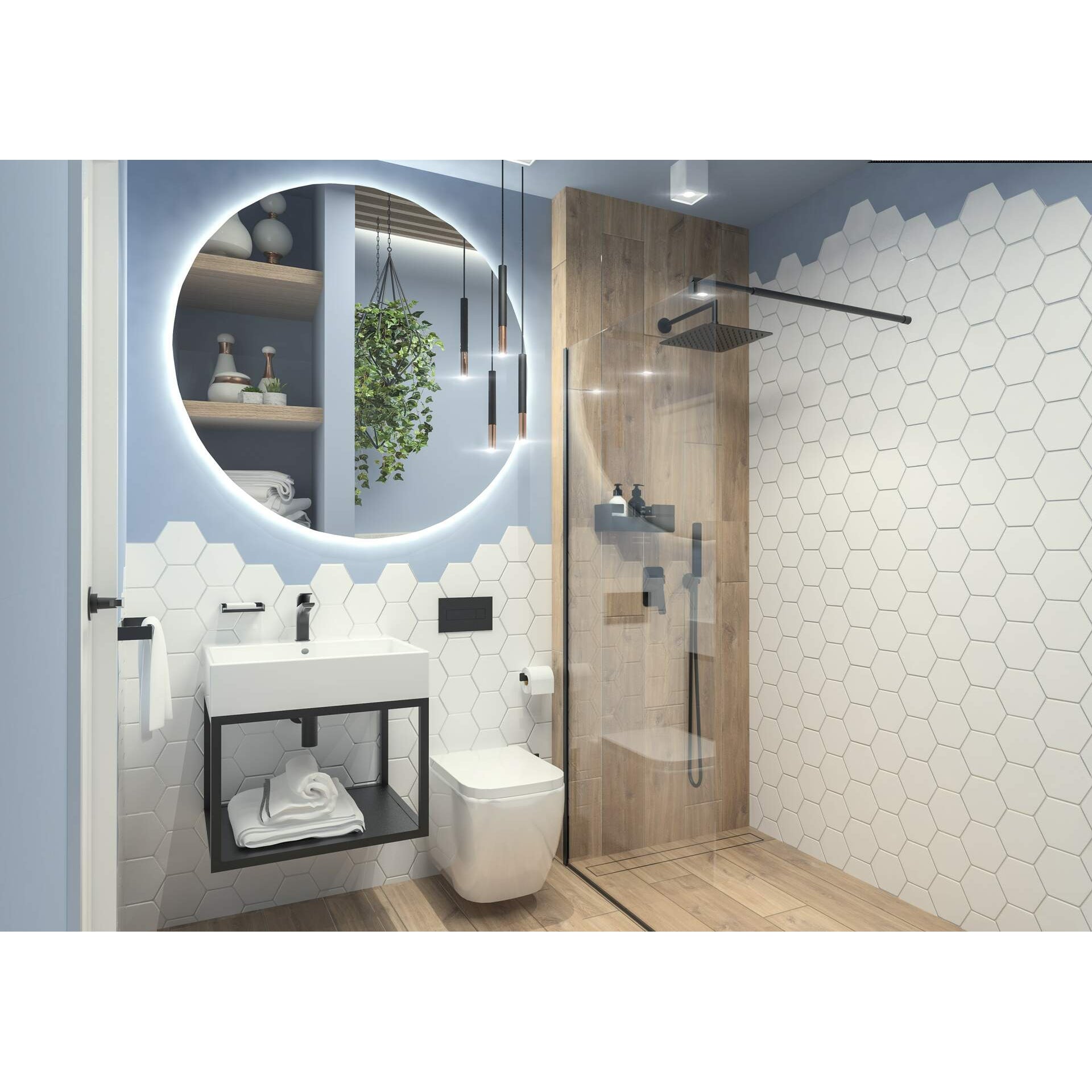 Kabina prysznicowa walk-in 100 cm Deante Abelia KTA_N30P 8