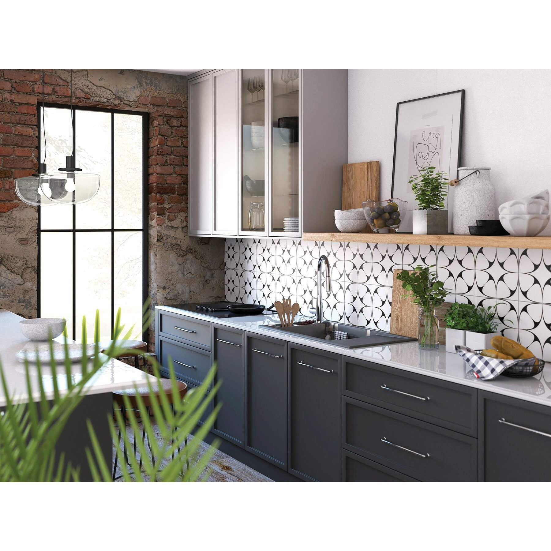 Zlewozmywak granitowy magnetyczny 1-komorowy z ociekaczem Deante Magnetic ZRM_T113 3