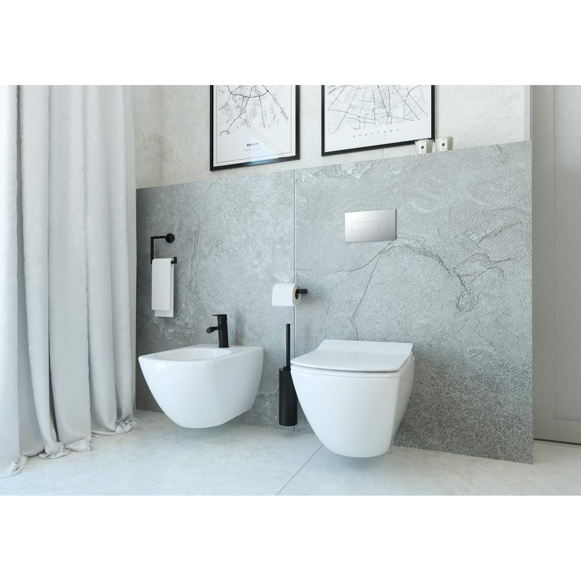 Zestaw WC podtynkowy 6 w 1 Deante Anemon Zero CDZS6ZPW 6