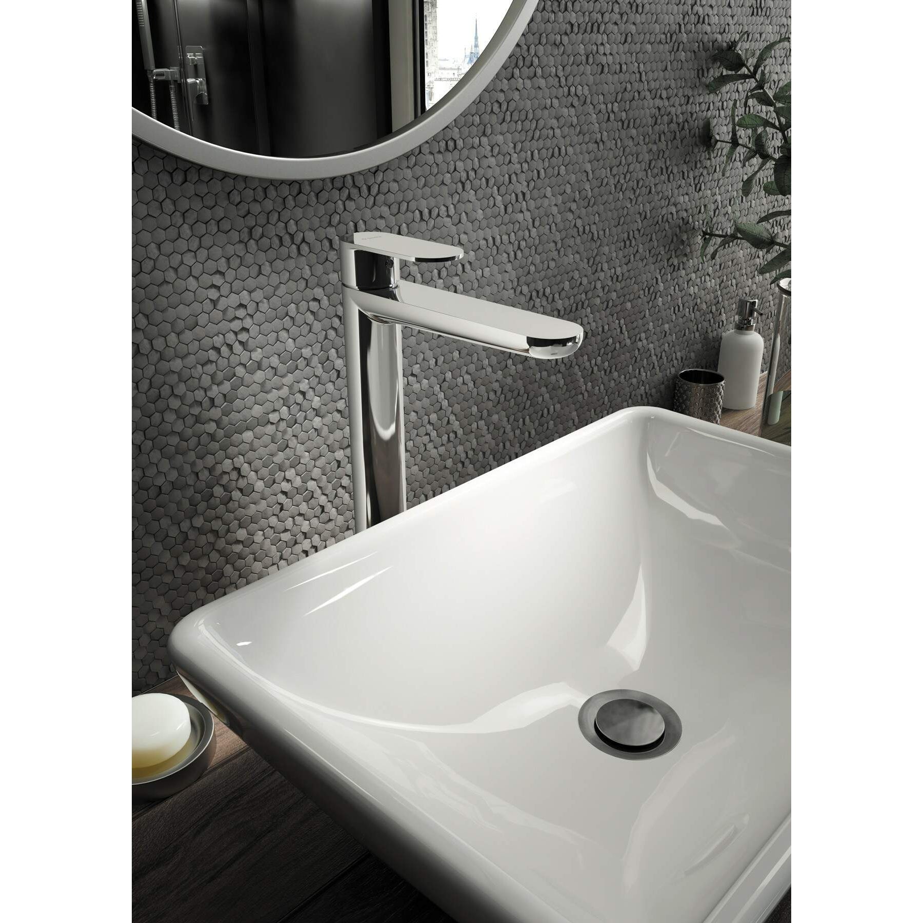 Bateria umywalkowa wysoka - ECO-aerator 4.5 l/min Deante Alpinia BGAE020K 3