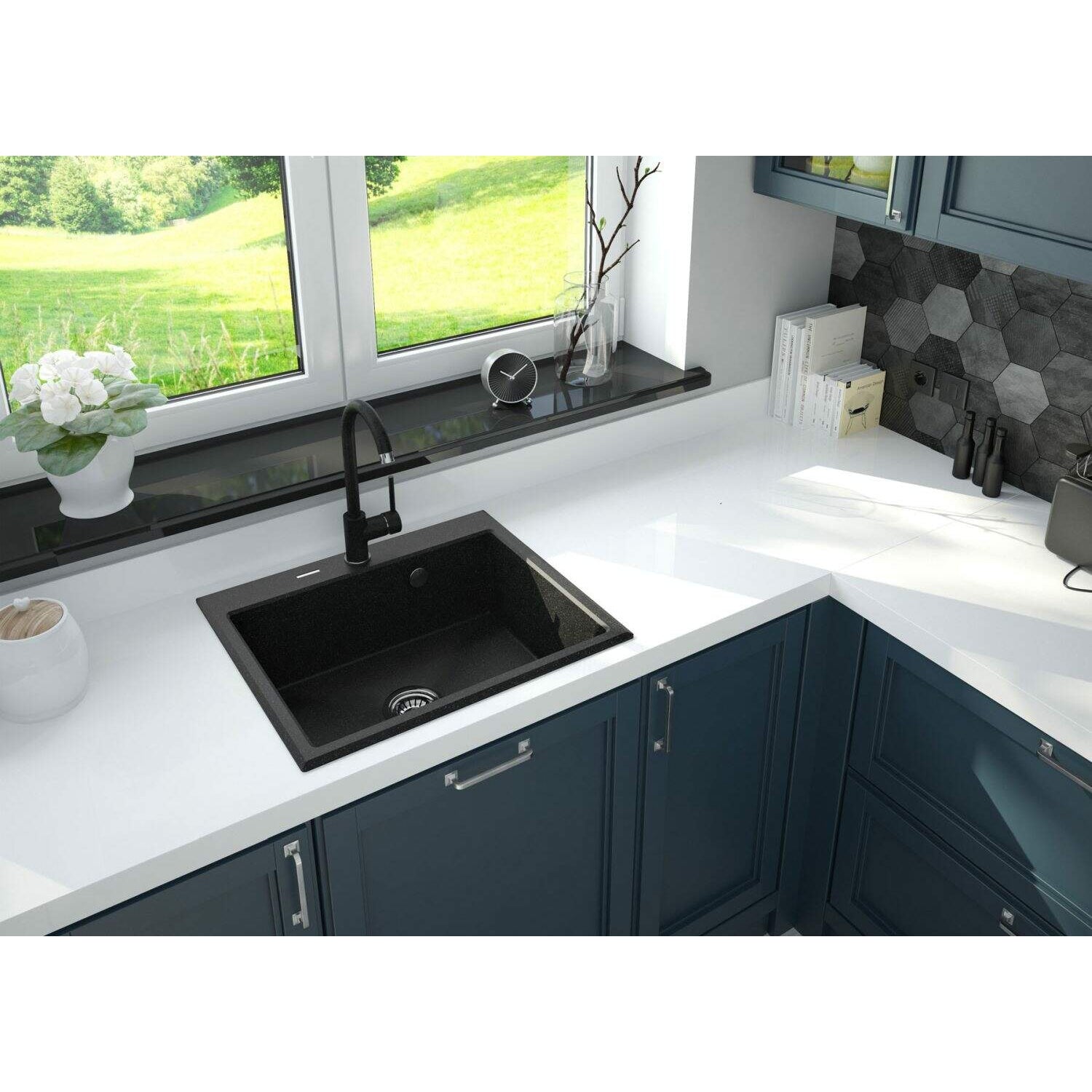 Zlewozmywak granitowy 1-komorowy Deante Andante ZQN_2103 3