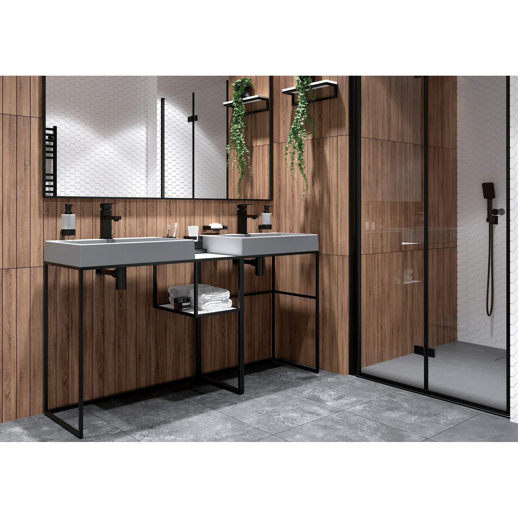 Brodzik granitowy kwadratowy 90x90 cm Deante Correo KQR_S41B 3