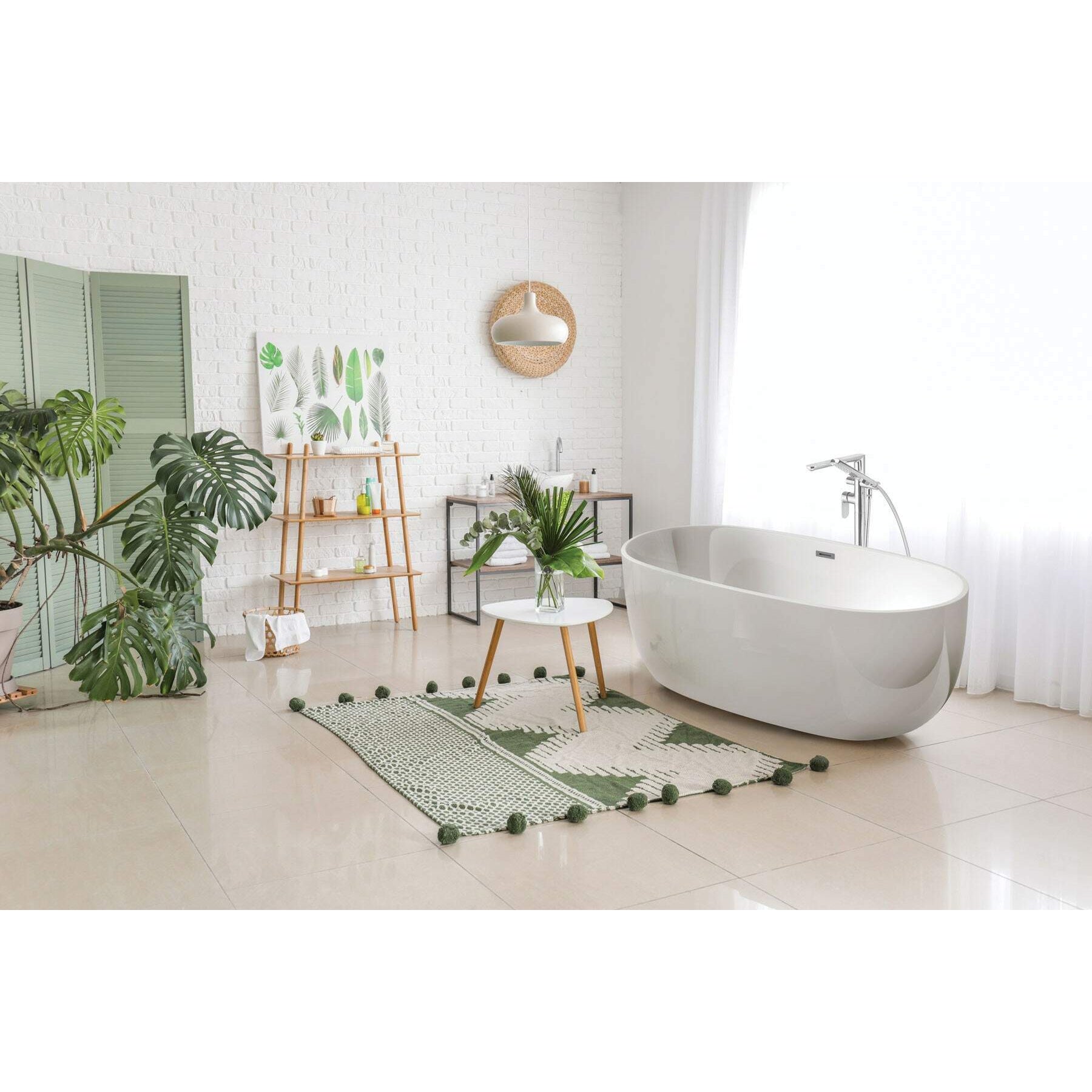 Wanna akrylowa wolnostojąca owalna - 150 cm Deante Alpinia KDU_015W 5
