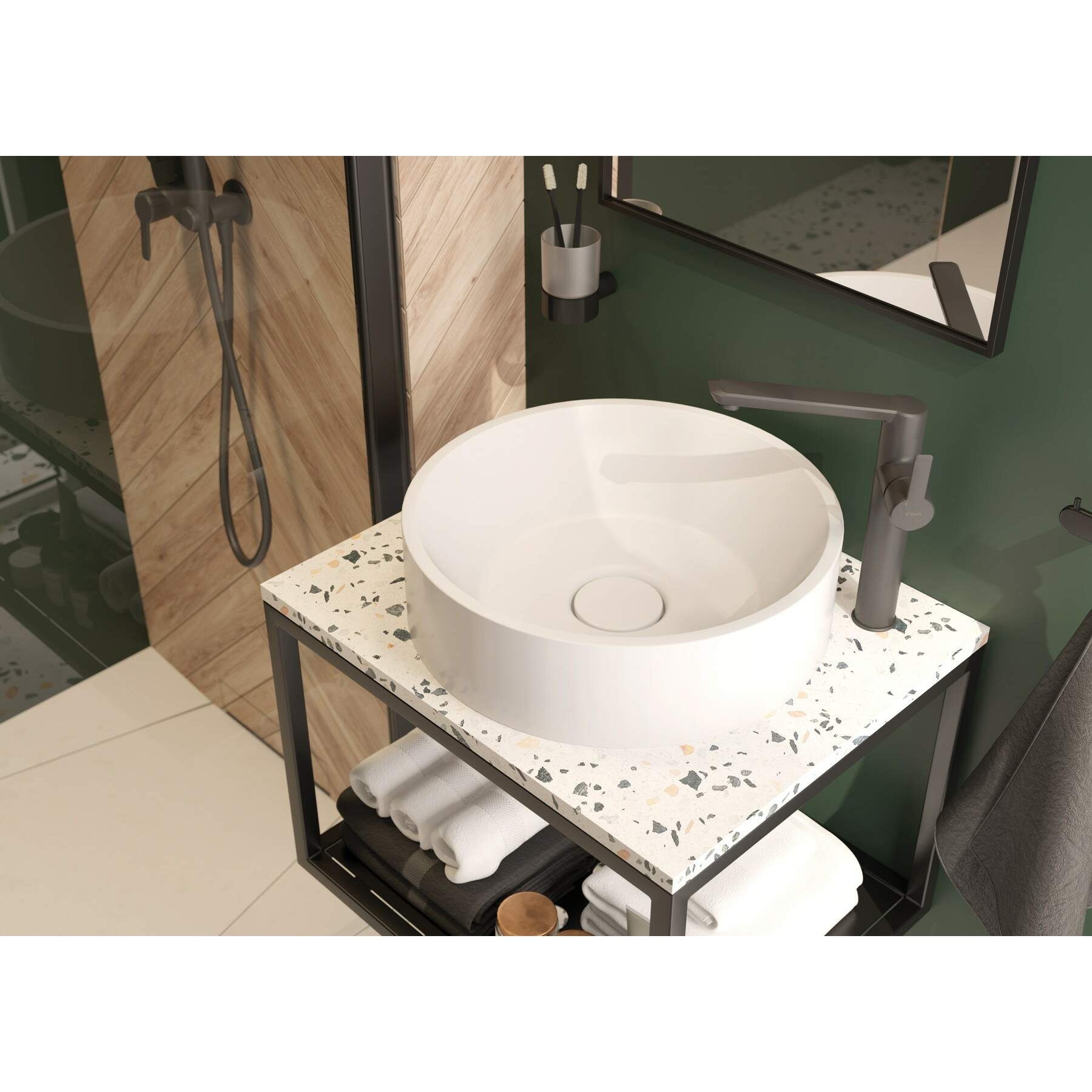 Odpływ liniowy ścienny 30 cm - ruszt pod płytki Deante KOW_003A 12