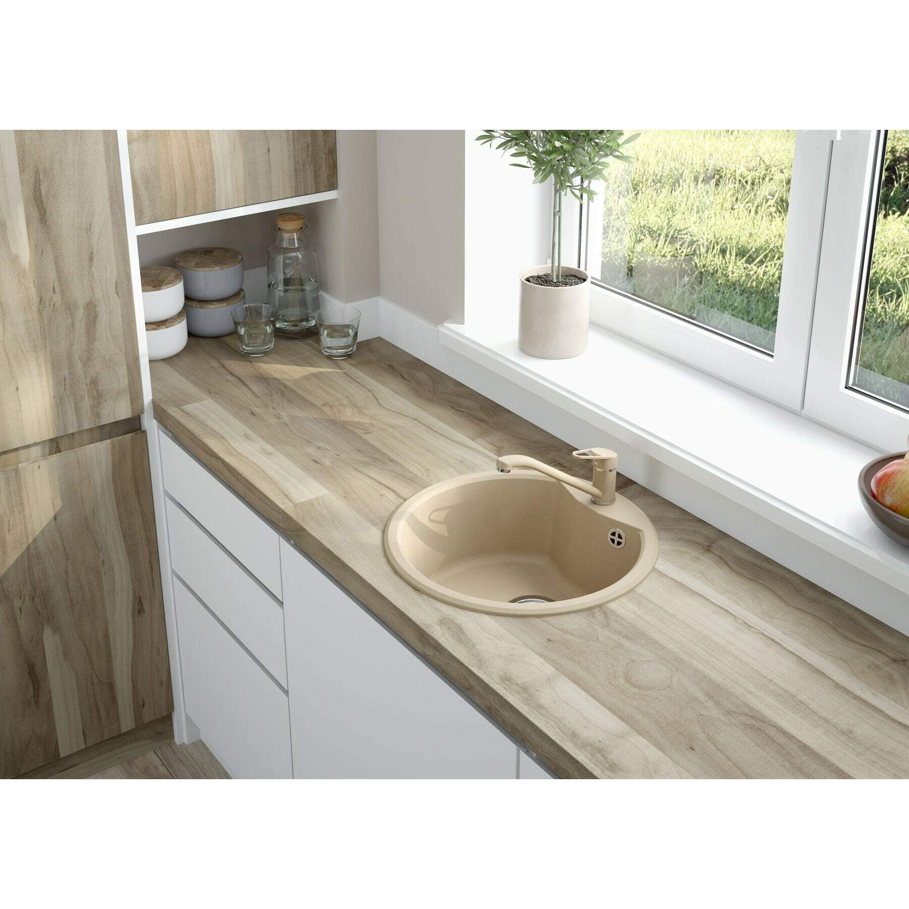 Zlewozmywak granitowy 1-komorowy Deante Solis ZRS_7803 4