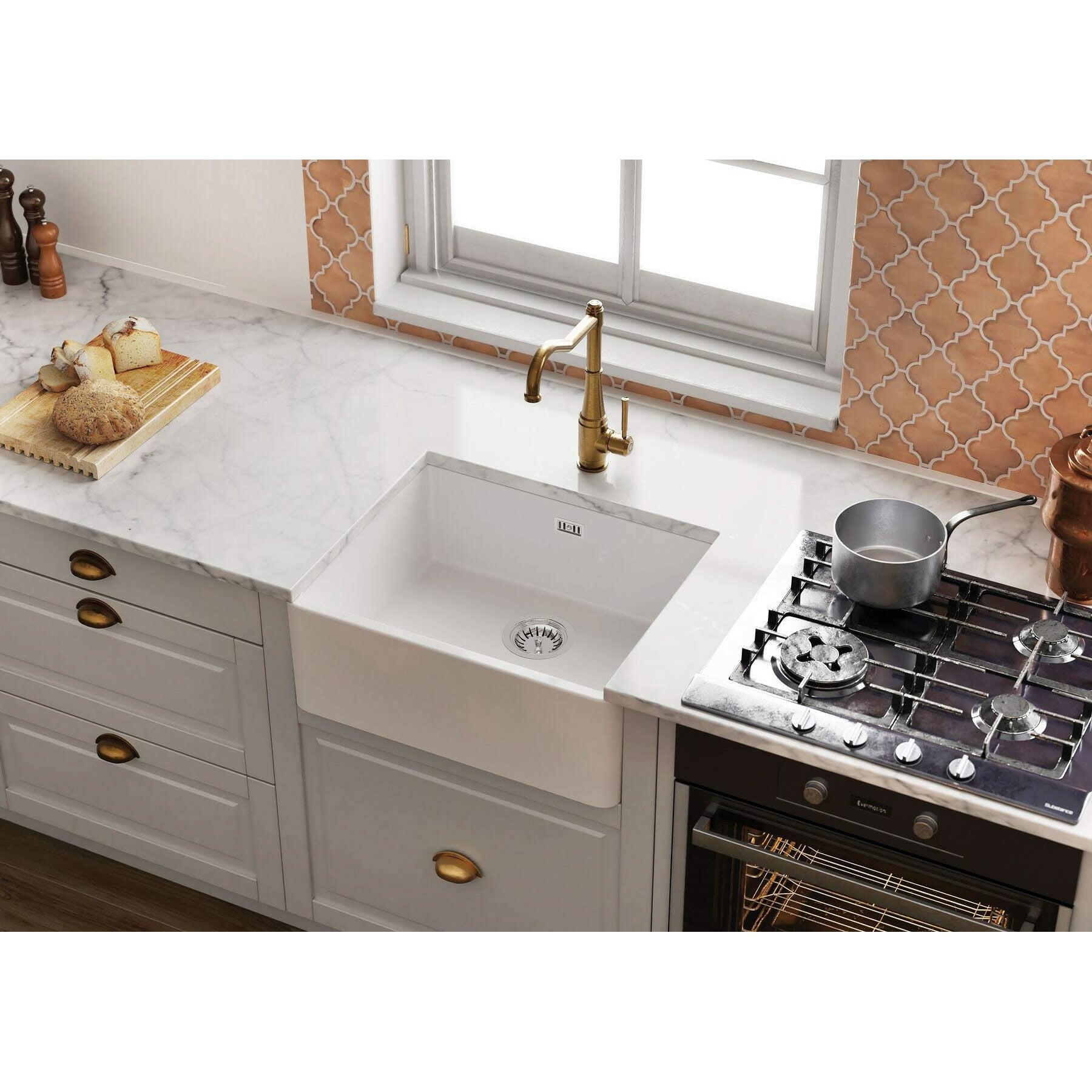 Zlewozmywak ceramiczny 1-komorowy Deante Sabor ZCB_610K 4