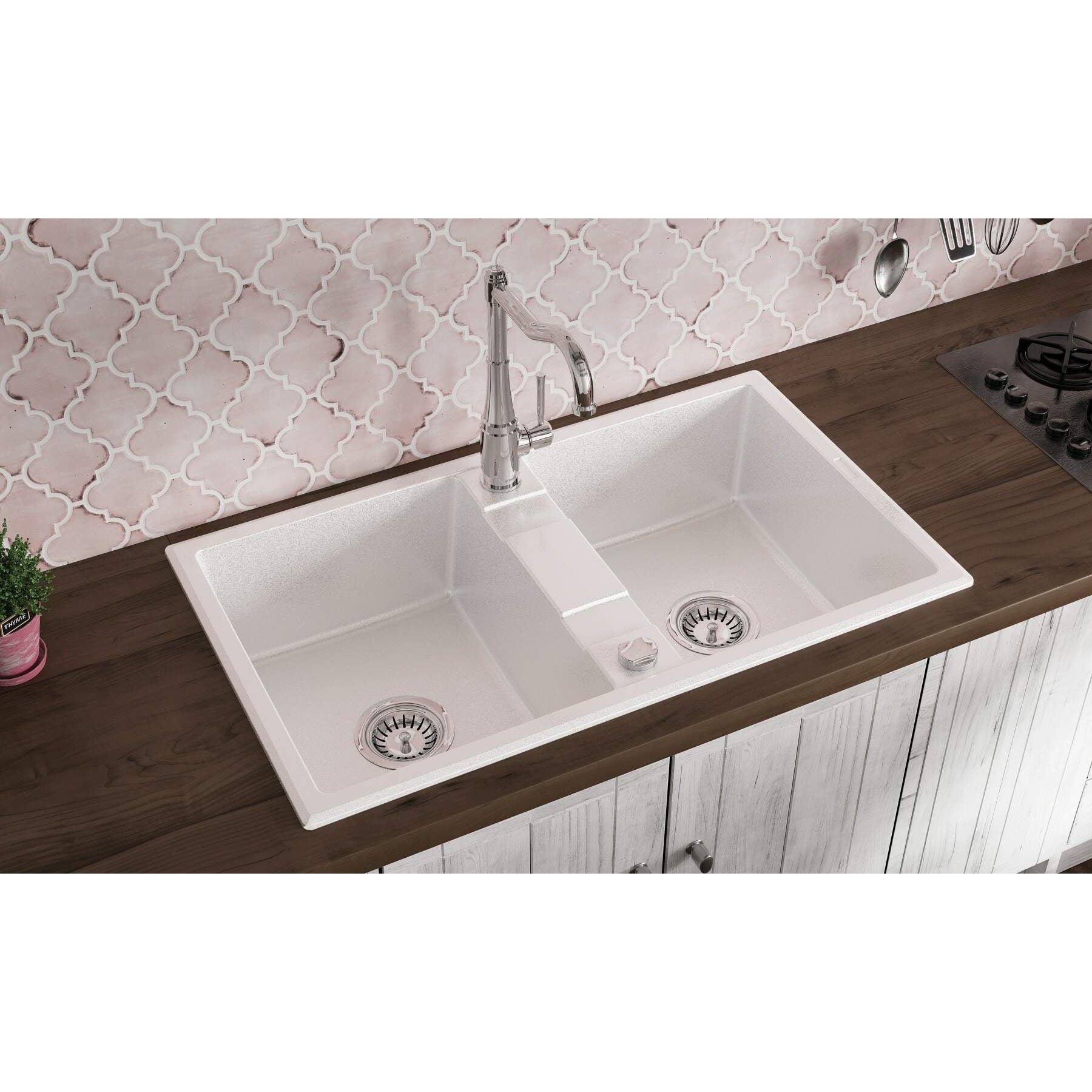 Zlewozmywak granitowy 2-komorowy Deante Eridan ZQE_A203 4