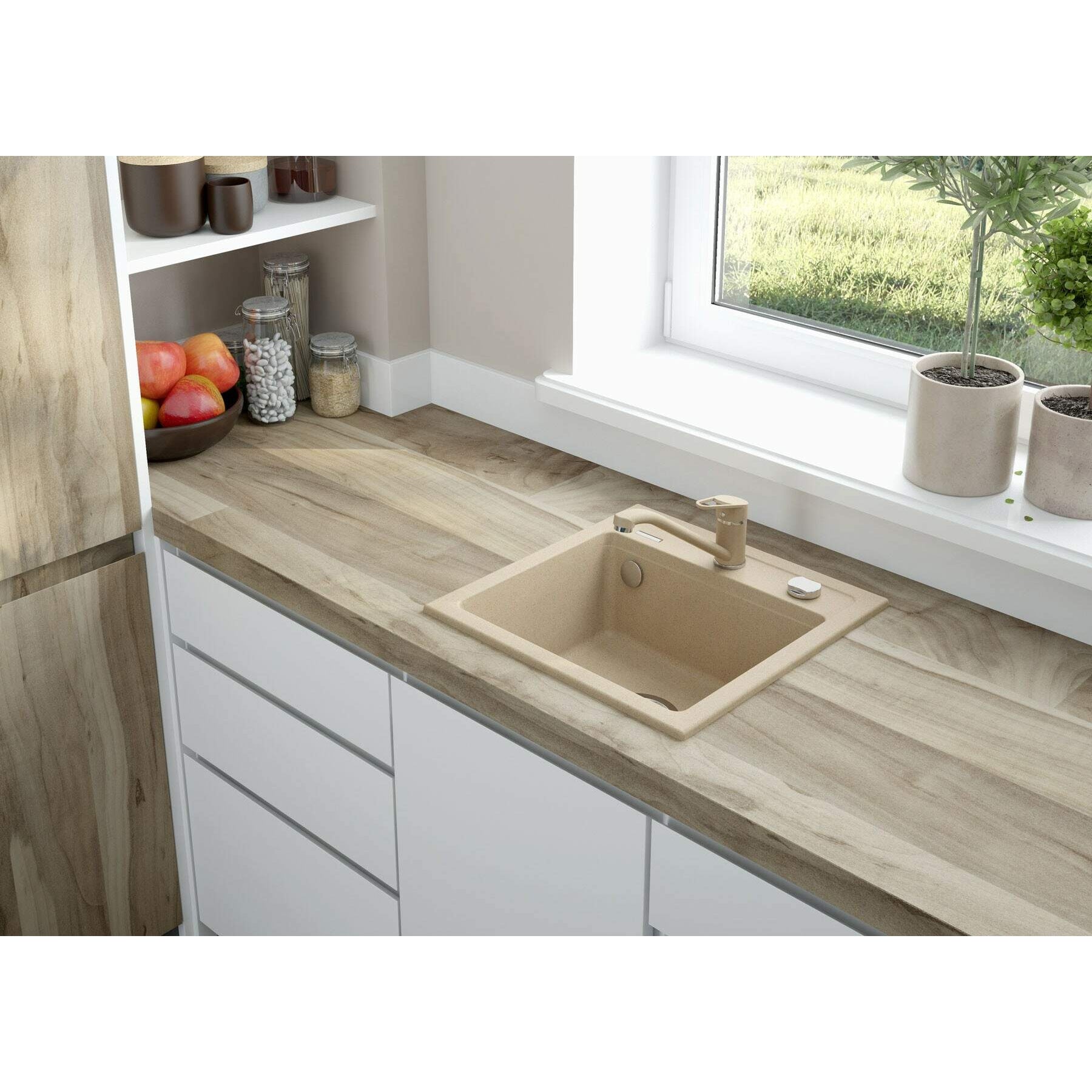 Zlewozmywak granitowy 1-komorowy Deante Zorba ZQZ_7103 4